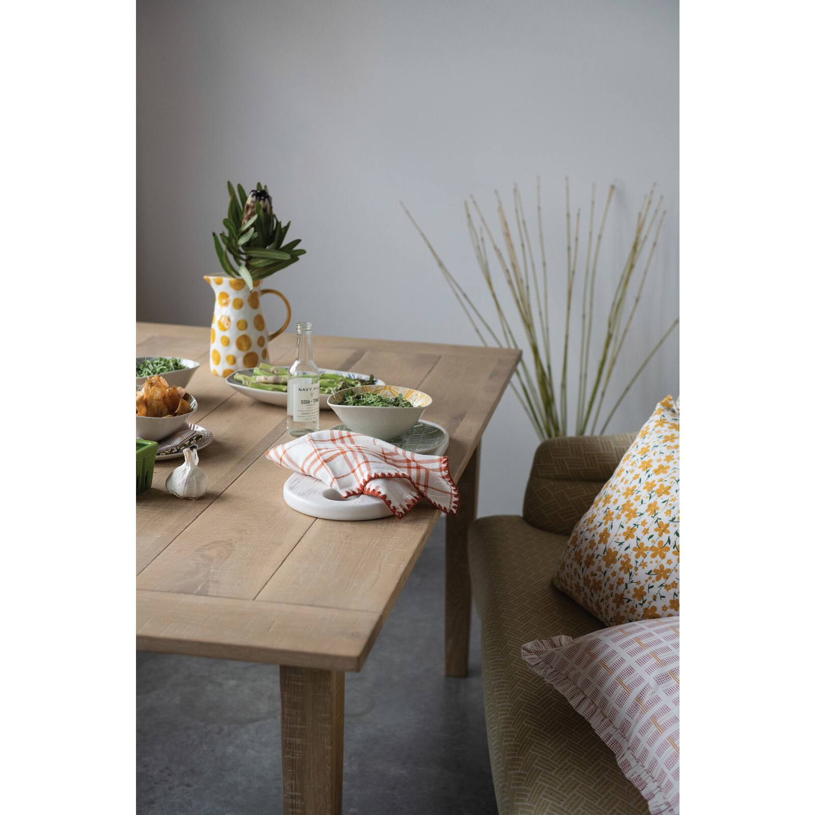 Hello Honey® 19" Textured White Acacia Wood Cheese/Serving Board