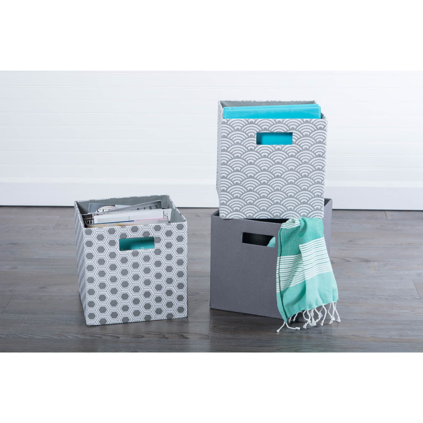 DII® 13" Polyester Waves Storage Cube