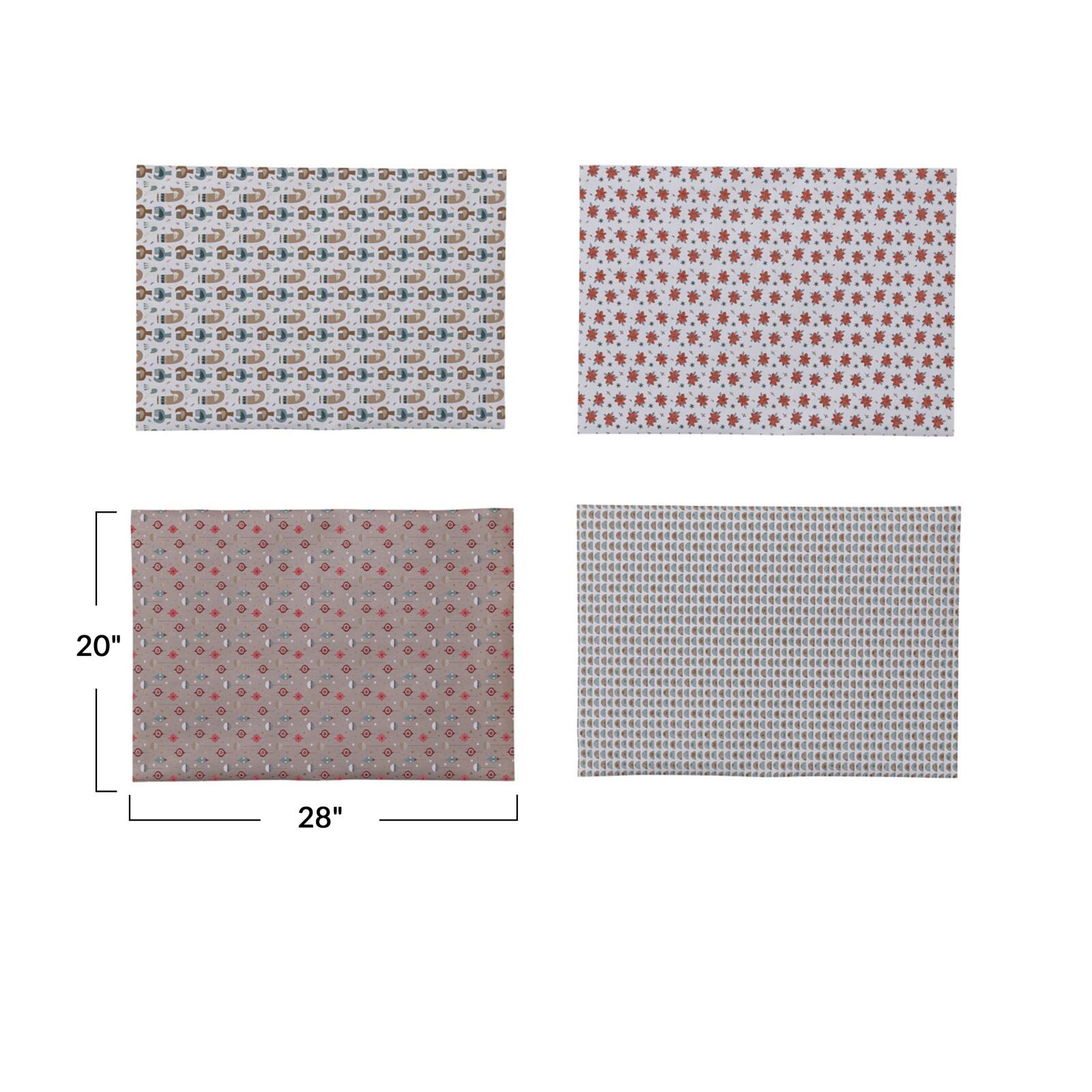 Hello Honey® 28" Wrapping Paper Sheets with Holiday Ornament Patterns, 12ct.