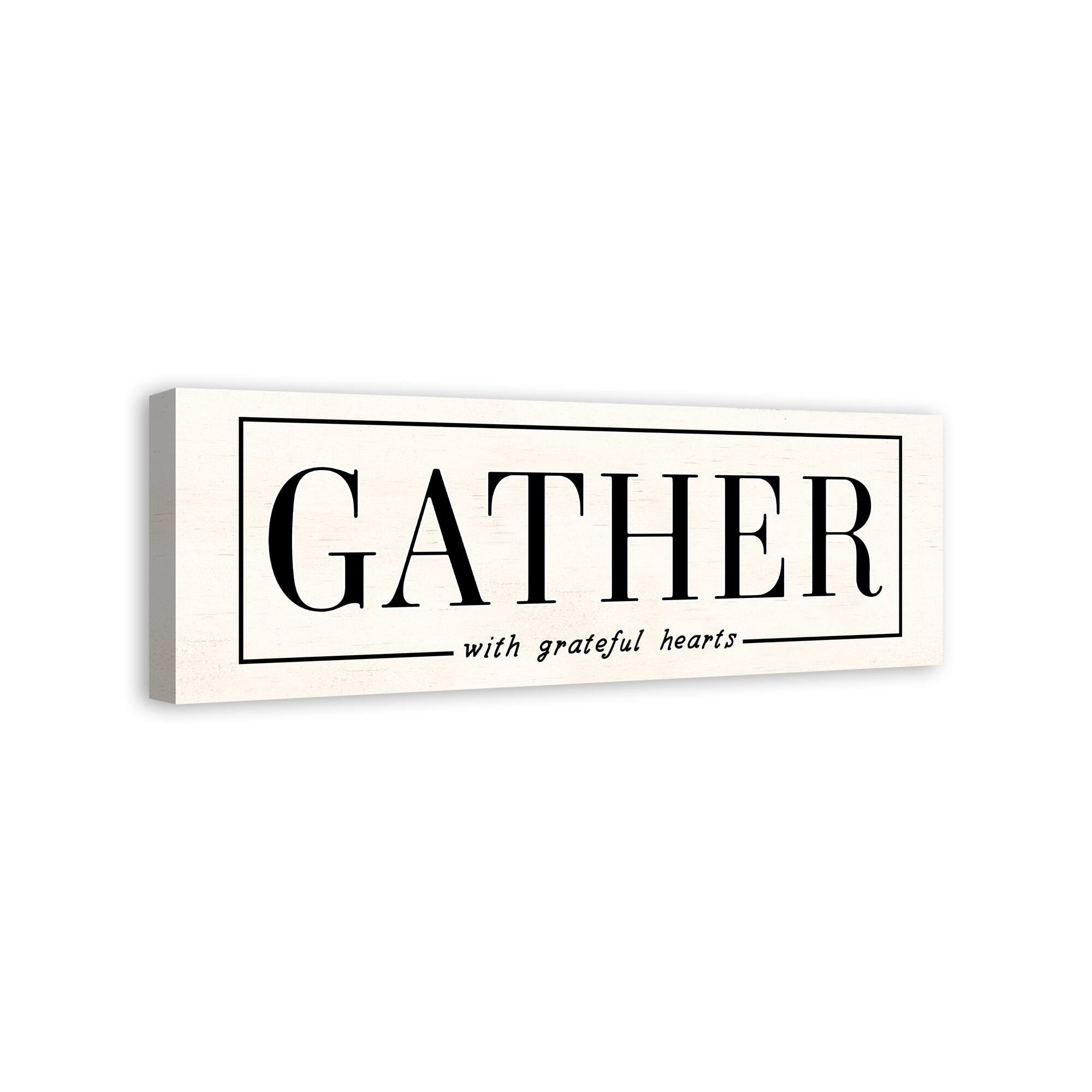Gather Here with Grateful Hearts Canvas Wall Art