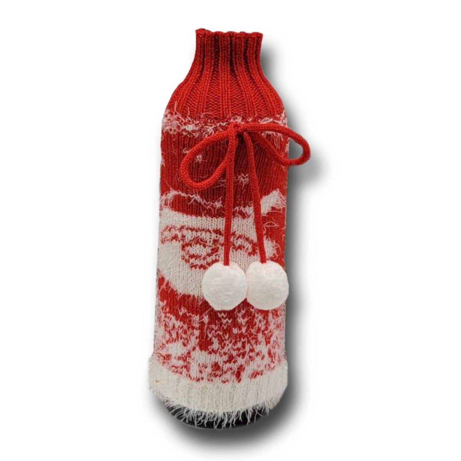 Wizardi 8.27" x 11.69" Red & White Santa Christmas Bottle Cover