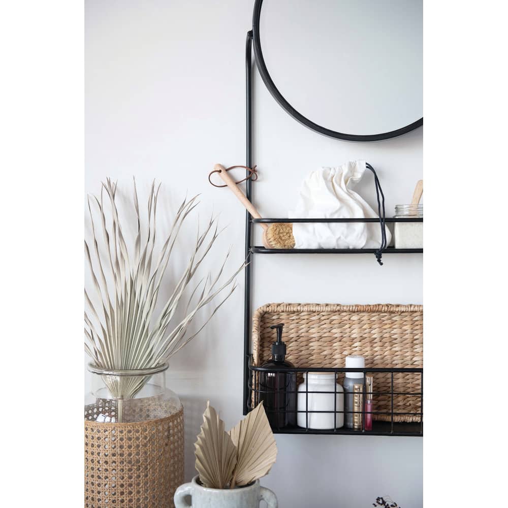 Hello Honey&#xAE; Bloomingville Clear Glass Vase with Woven Natural Cane Sleeve