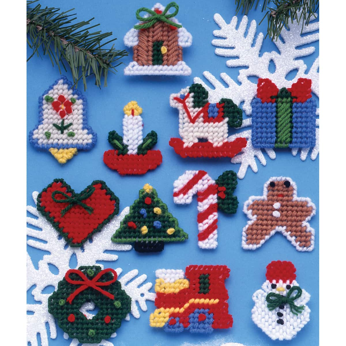 Design Works&#x2122; Country Christmas Plastic Canvas Ornament Kit