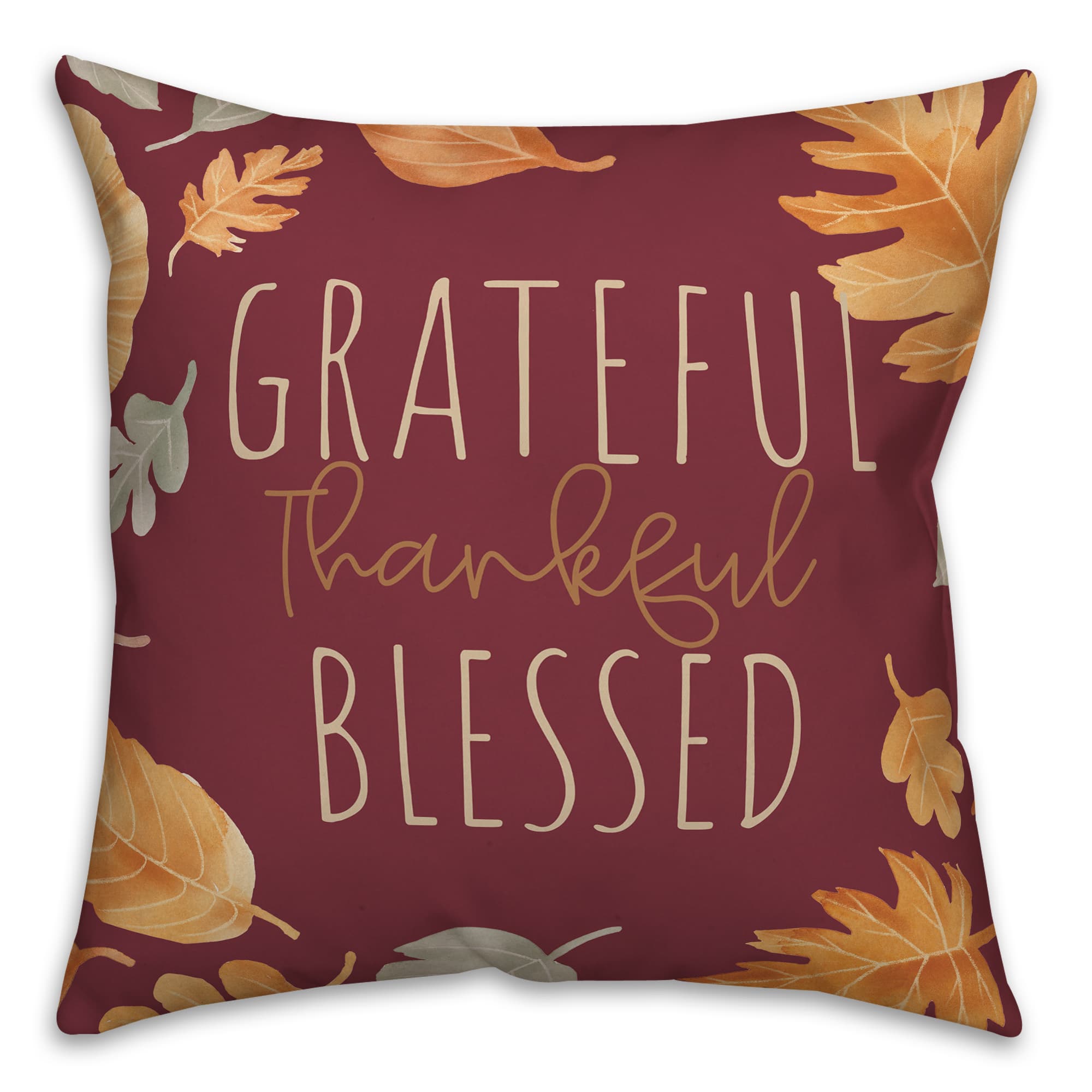 Grateful Thankful Blessed Throw Pillow | Michaels