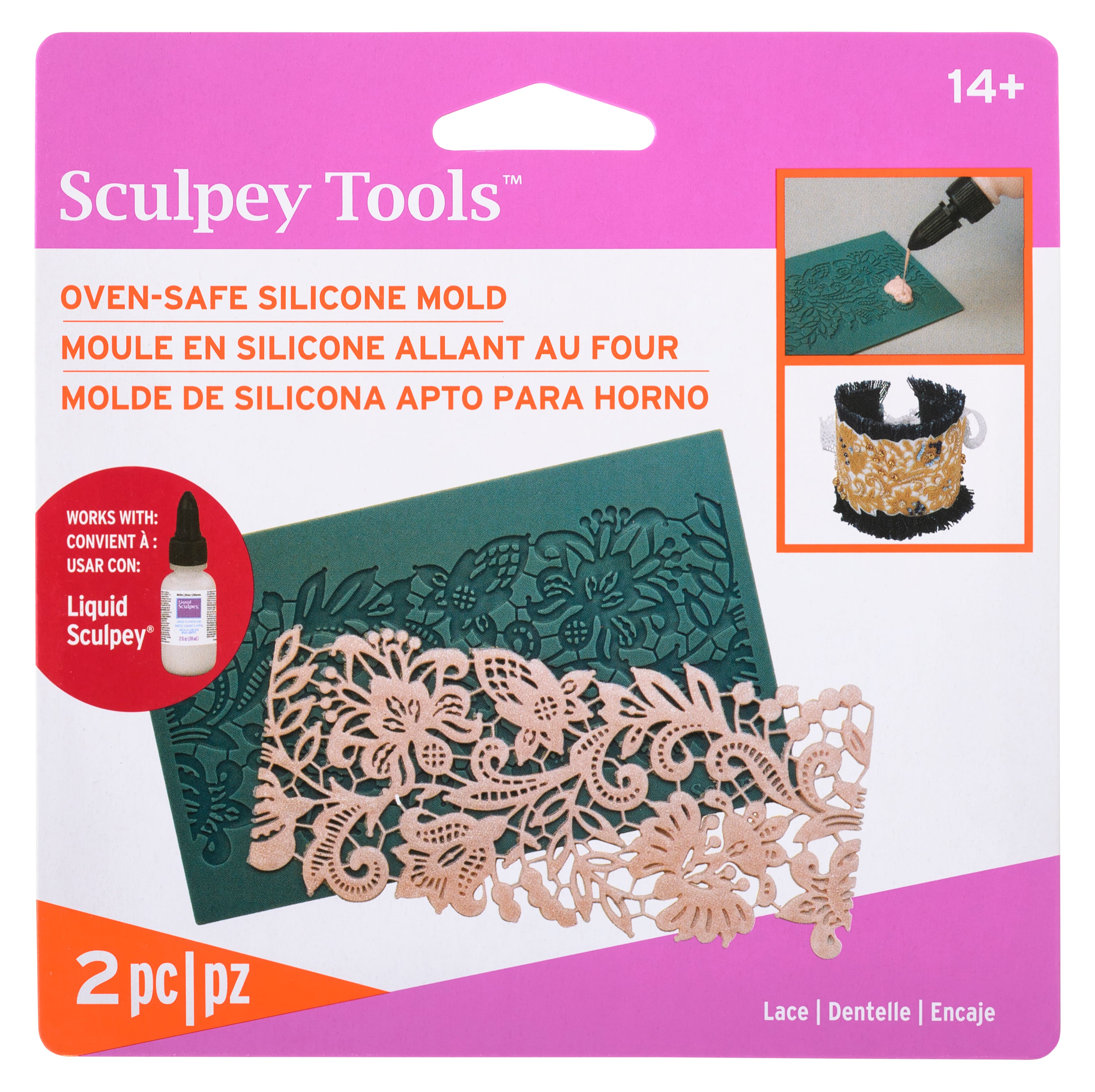 Sculpey Tools&#xAE; Oven-Safe Lace Silicone Mold