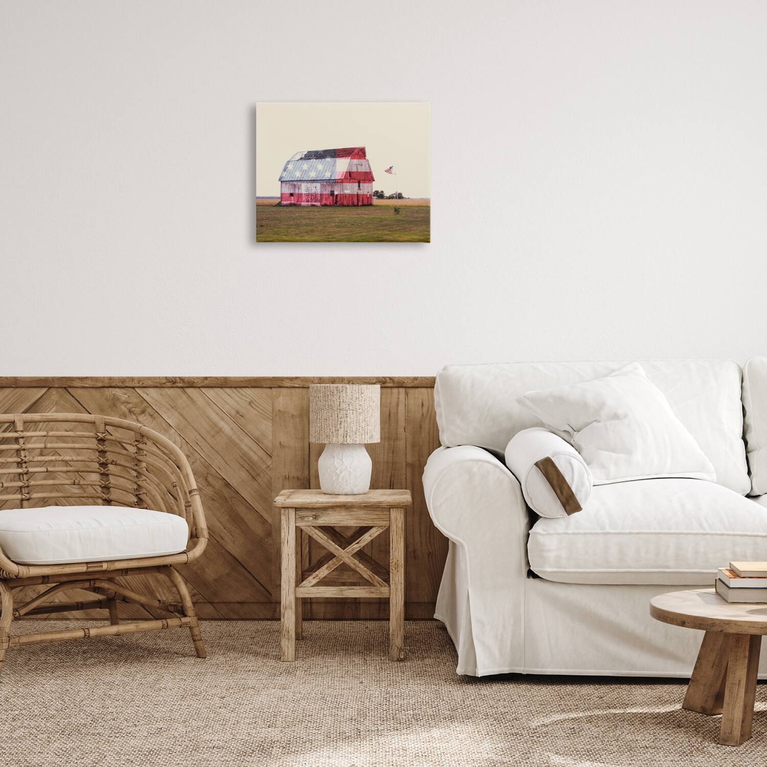 Stupell Industries Americana Farmhouse Barn Canvas Wall Art