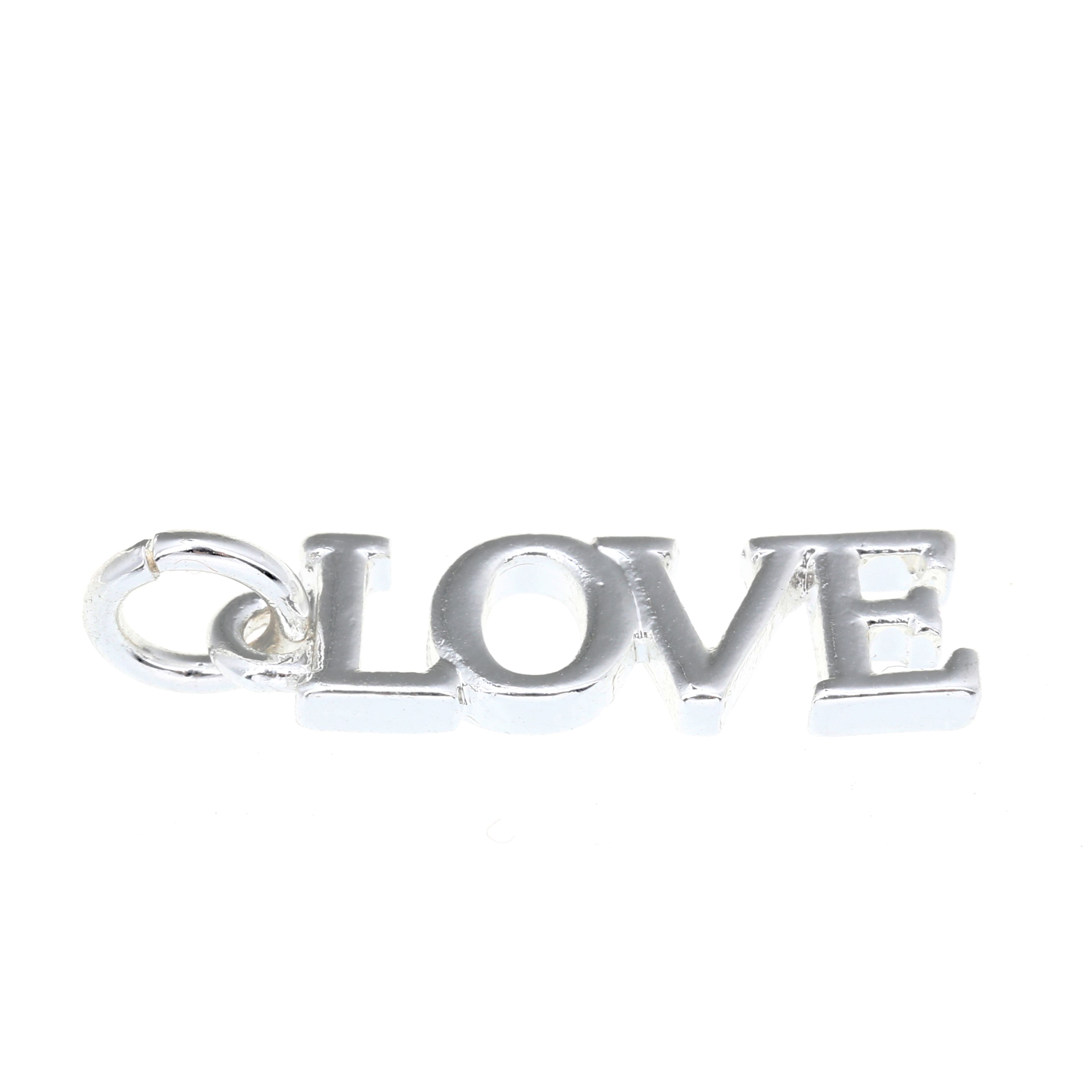 12 Pack: Silver Plated Love Charm by Bead Landing™