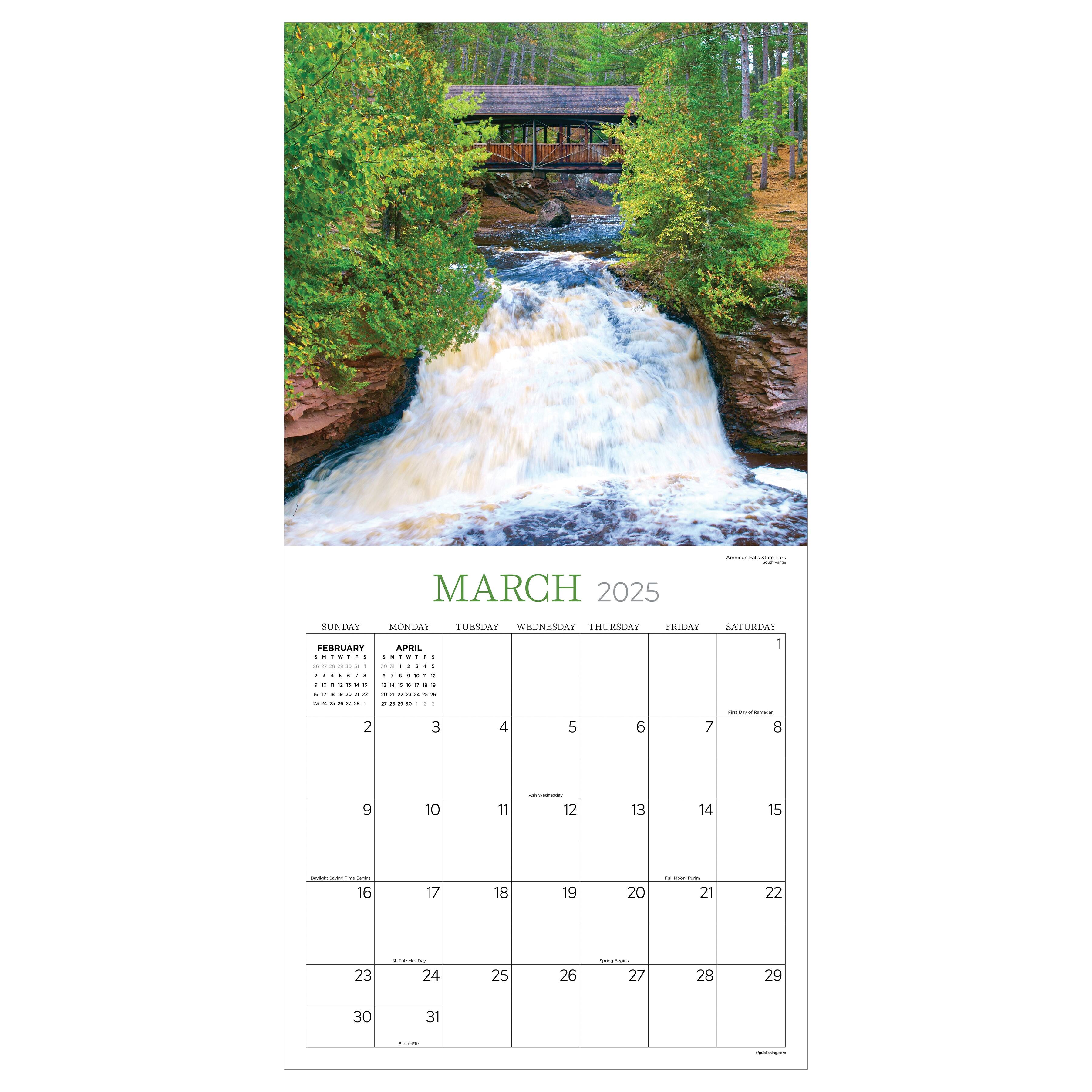 TF Publishing 2025 Wisconsin Wall Calendar