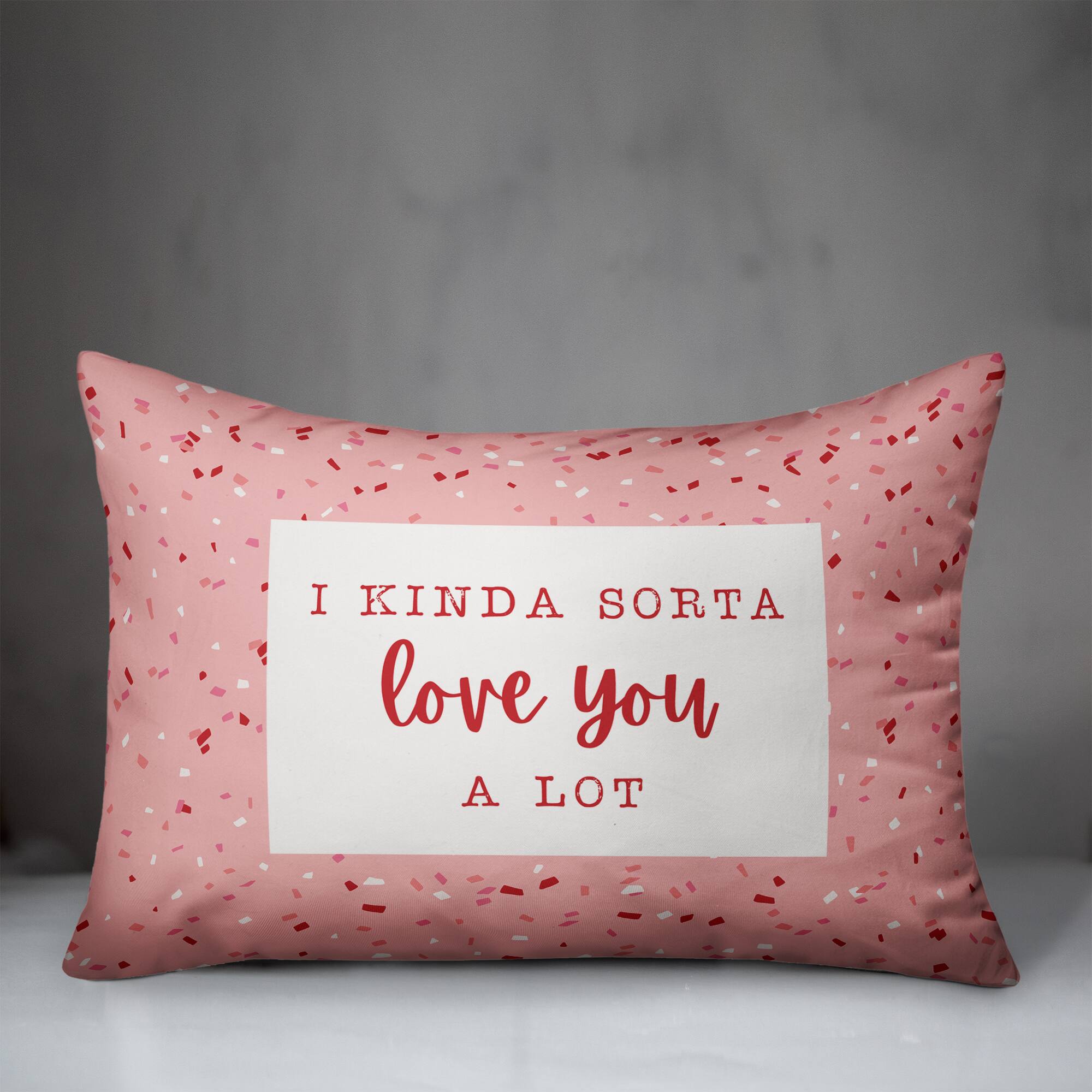 Really Love You Confetti Throw Pillow, 14" x 20"