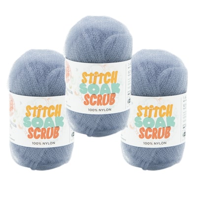 3 ct Lion Brand Stitch Soak Scrub Yarn in Blue Indigo | 1.4 | Michaels