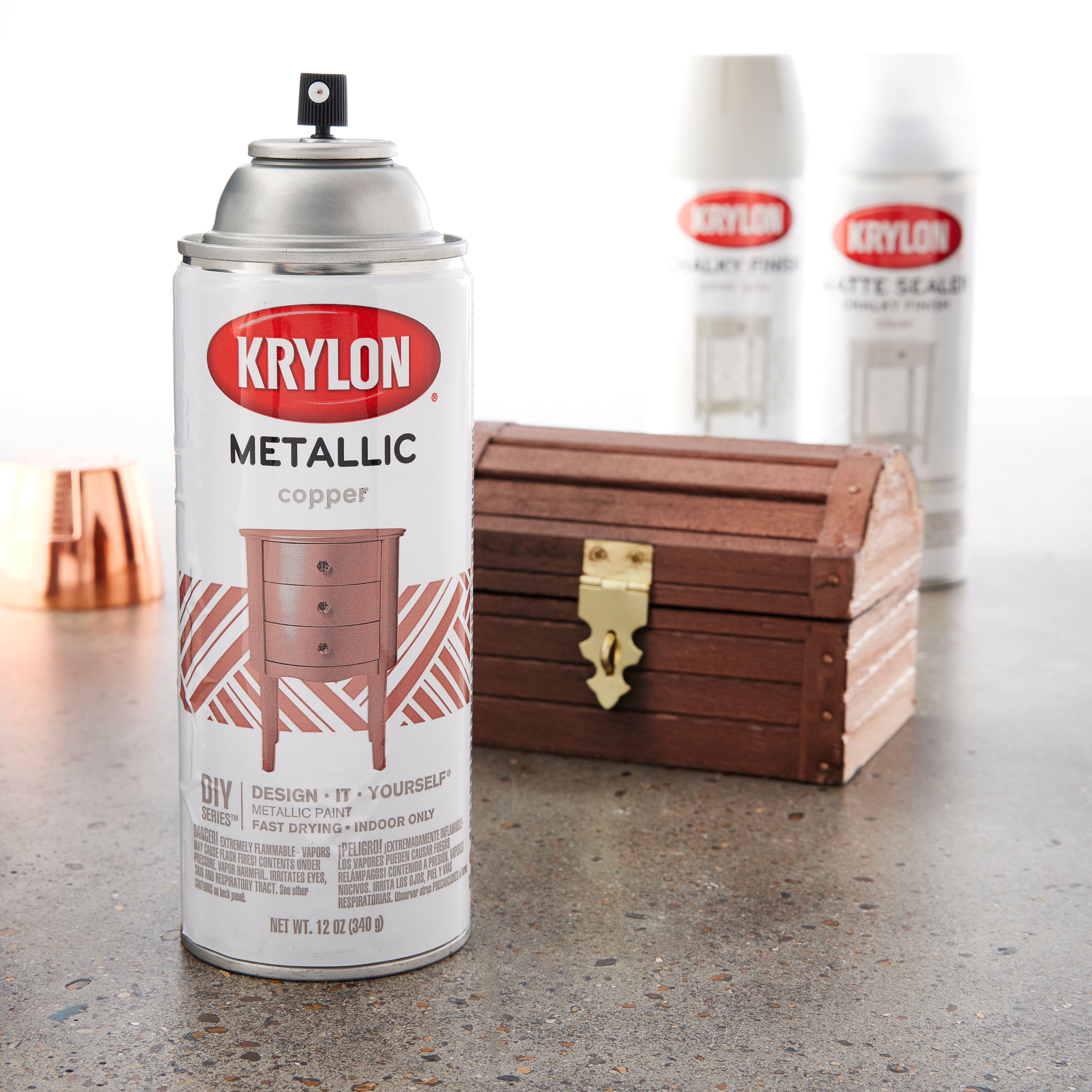 METALLiC GOLD Paint Finish 12 oz KRYLON Spray Can DIY Series FAST