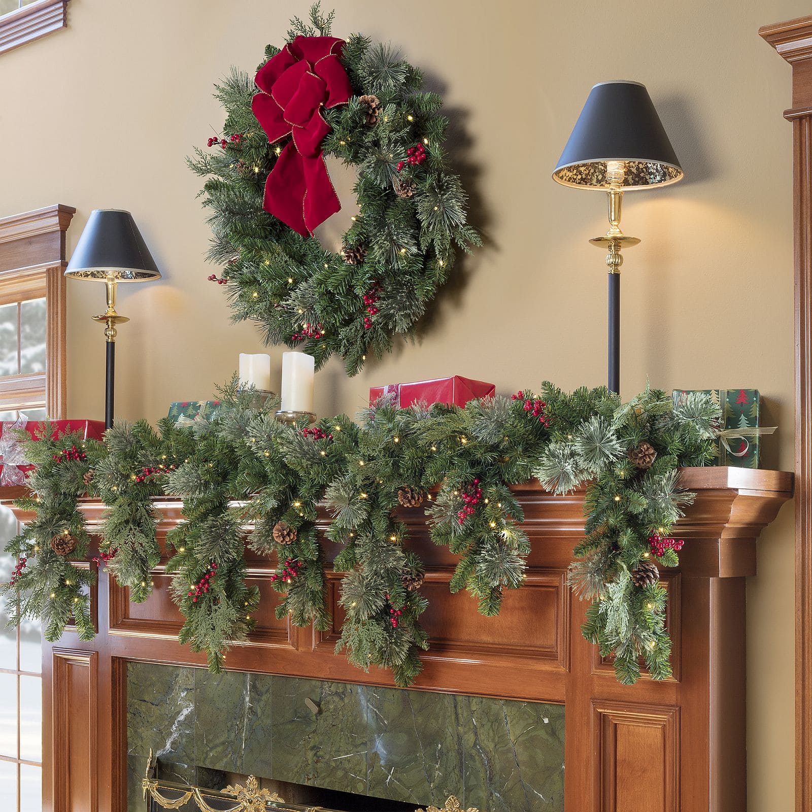 Haute Décor 6ft. Classic Cascading Mantle Swag Garland