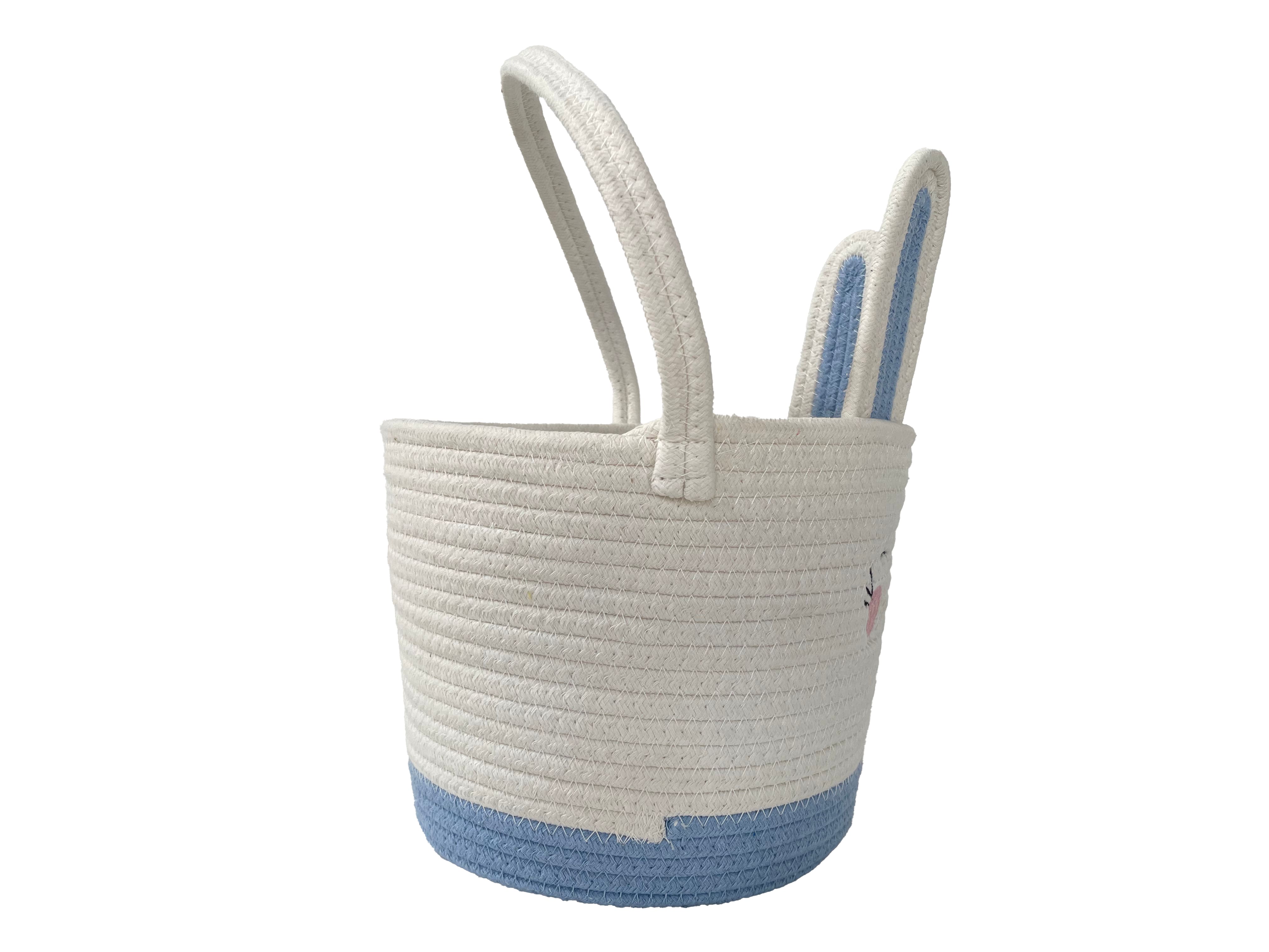 7.75" Woven Bunny Easter Basket by Creatology™