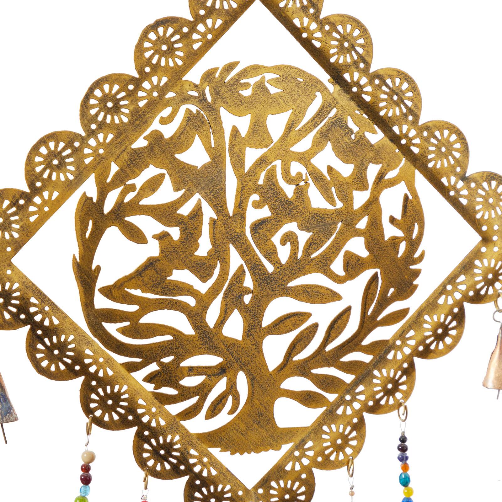 29&#x22; Gold Metal Tree Eclectic Windchime