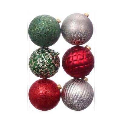 6ct. 5" Farmhouse Shatterproof Ball Ornaments By Ashland® | Michaels