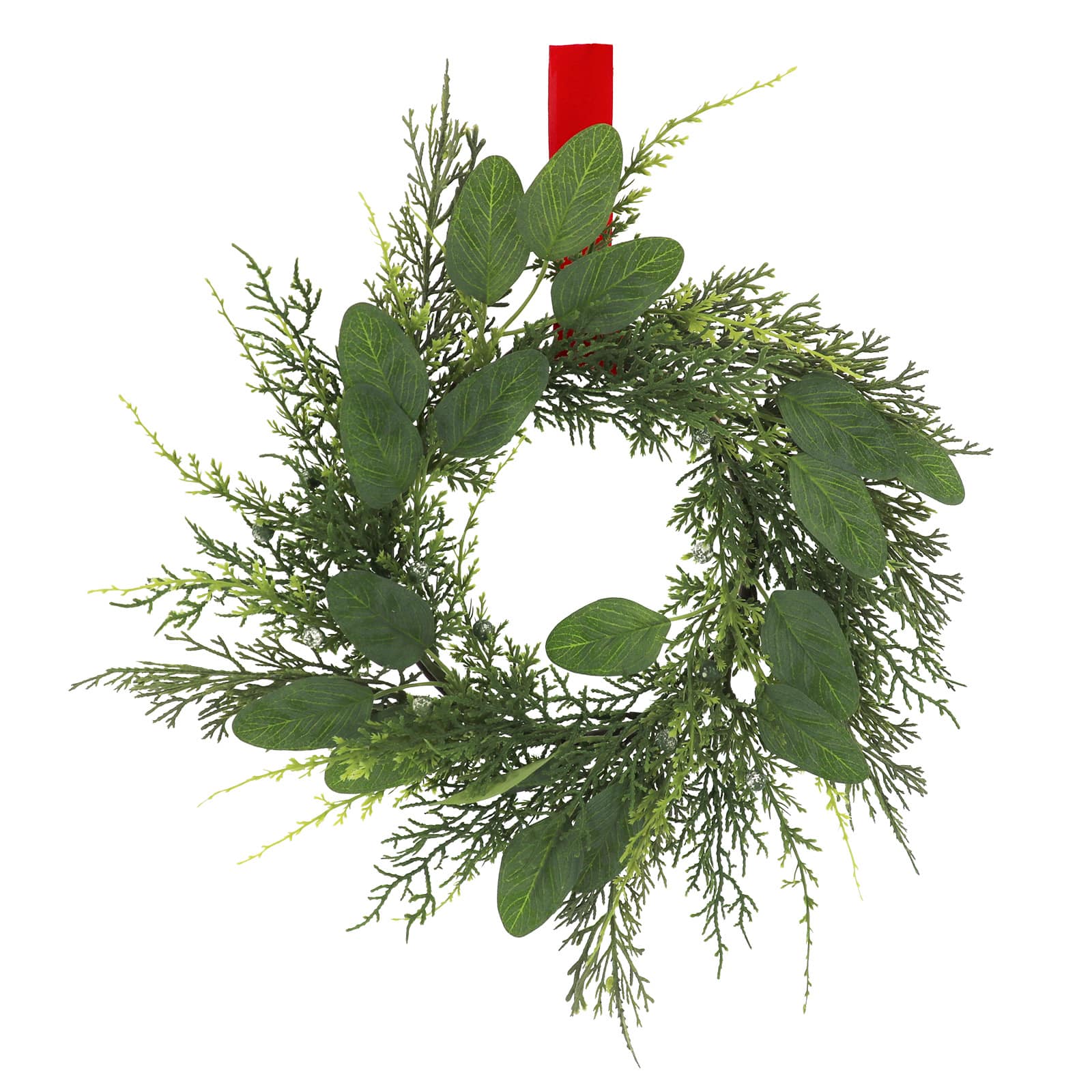 16&#x22; Mini Cedar &#x26; Eucalyptus with Blue Berry Wreath by Ashland&#xAE;