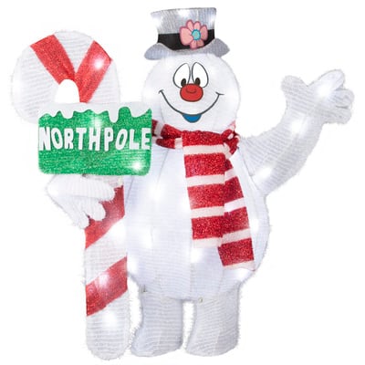 7.5 Ft high quality FROSTY SNOWMAN Gemmy Airblown Inflatable Christmas Candy Cane North Pole