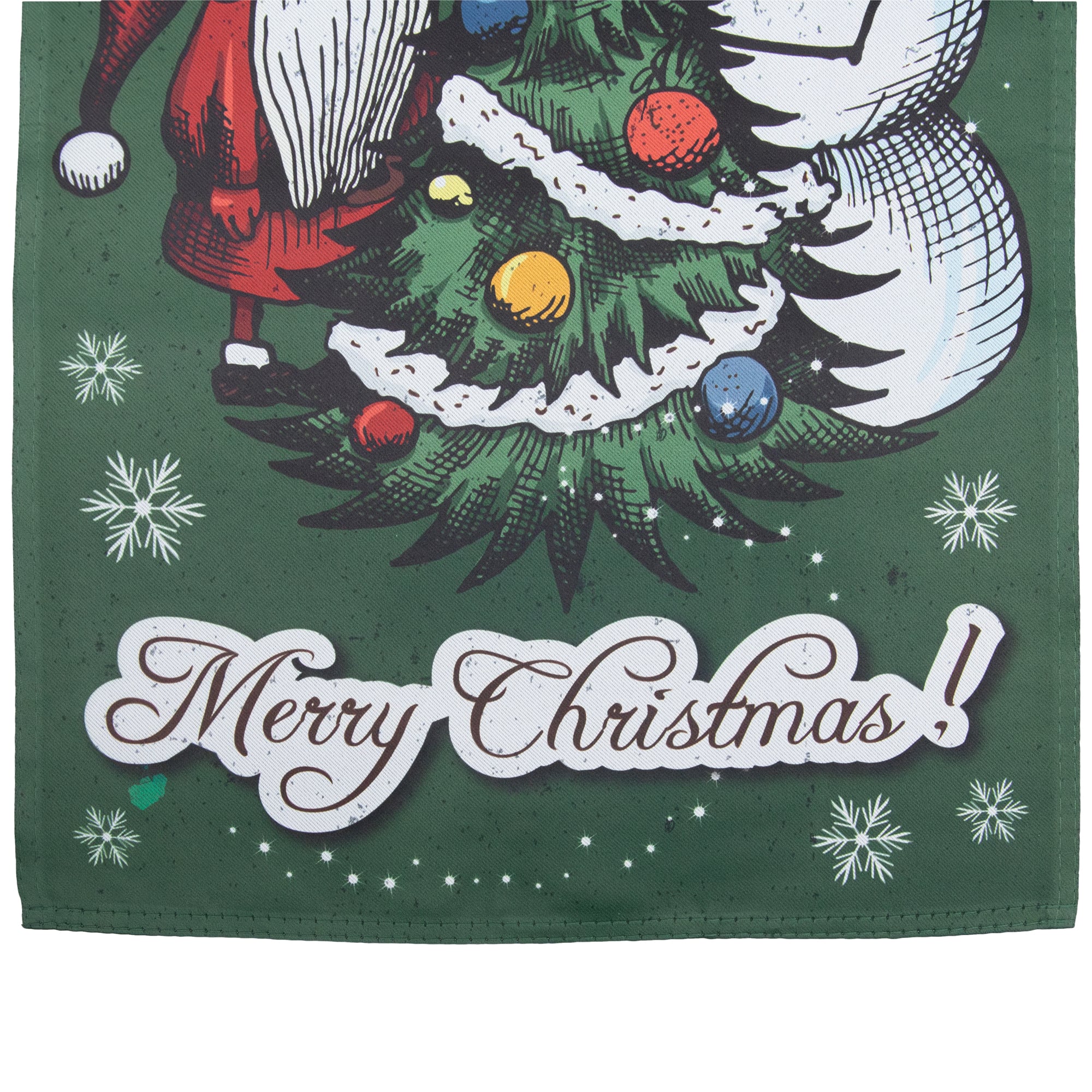 Merry Christmas Santa and Snowman Outside House Flag 28&#x22; x 40&#x22;