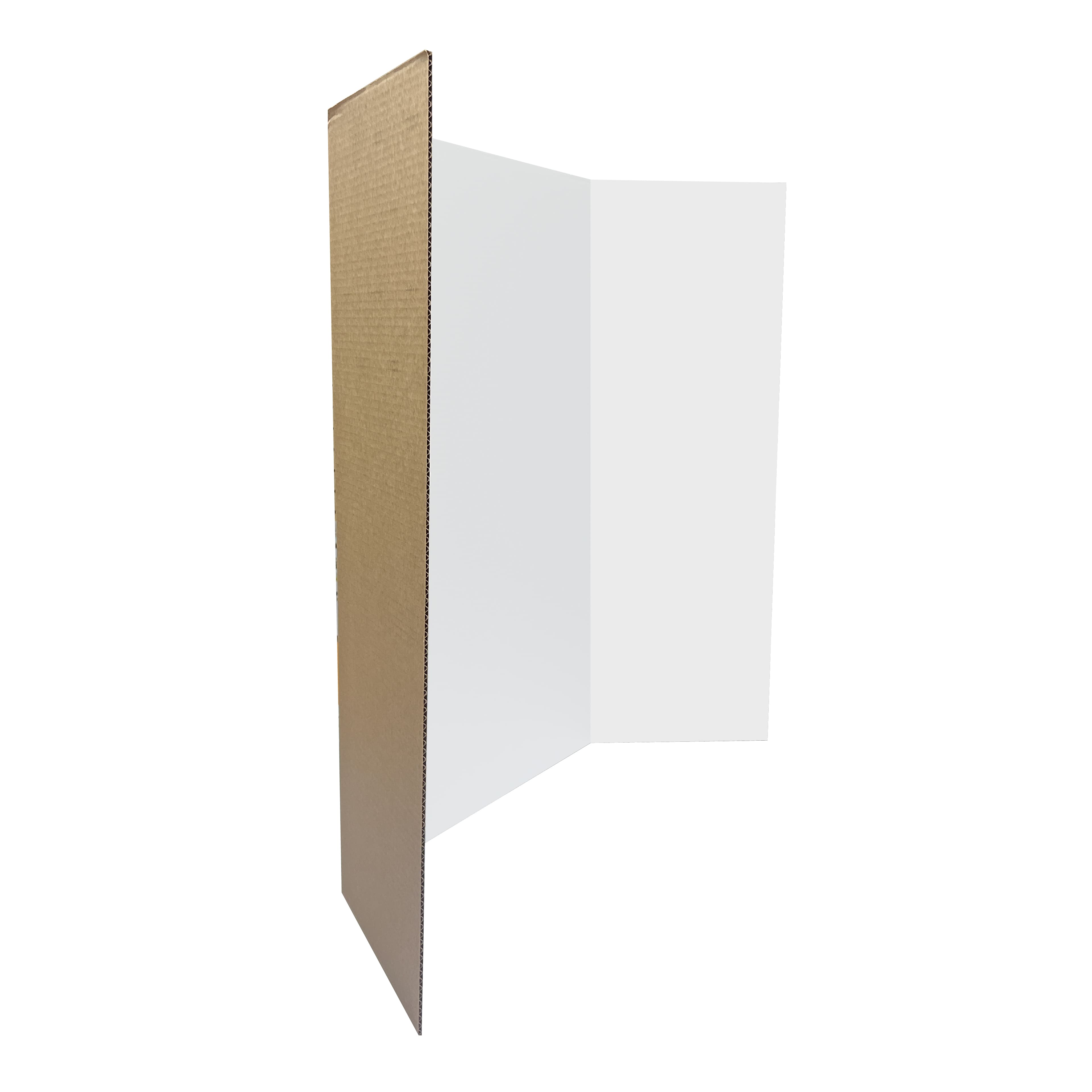 12 Pack: 36&#x22; x 48&#x22; White Corrugated Tri-Fold Display Board