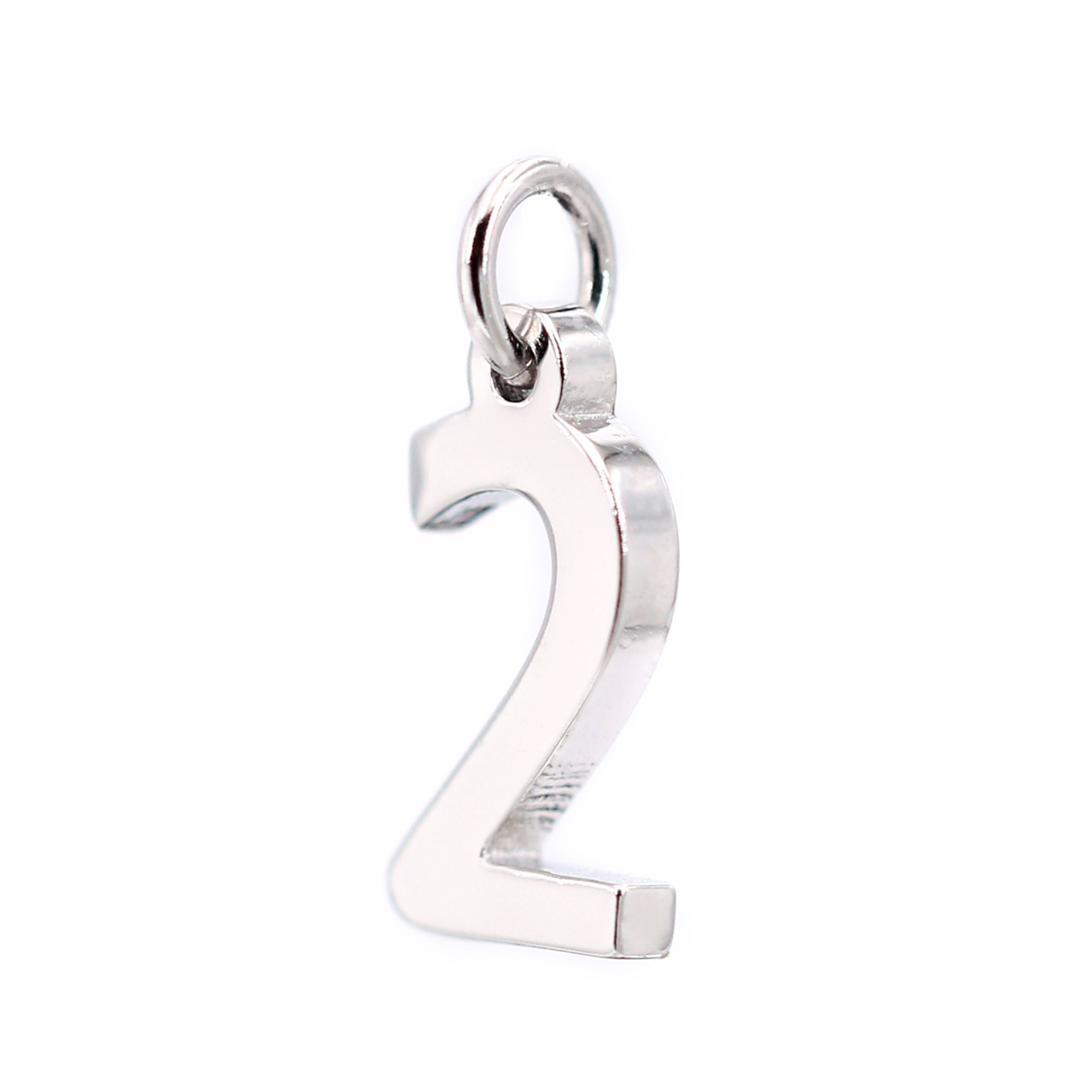 12 Pack: Sterling Silver Number Charm by Bead Landing&#x2122;