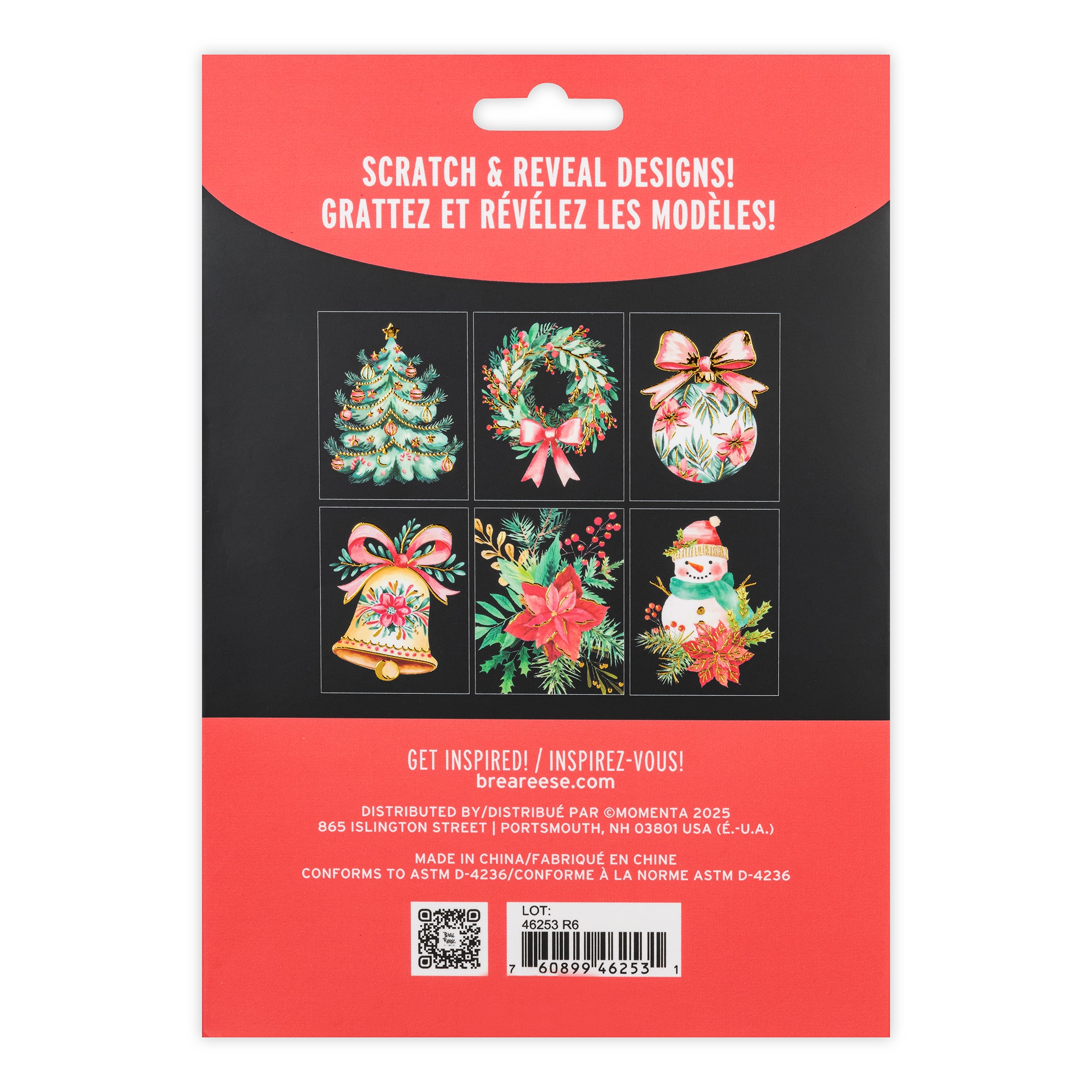 Brea Reese&#x2122; Holiday  Floral Scratch Art Card Kit