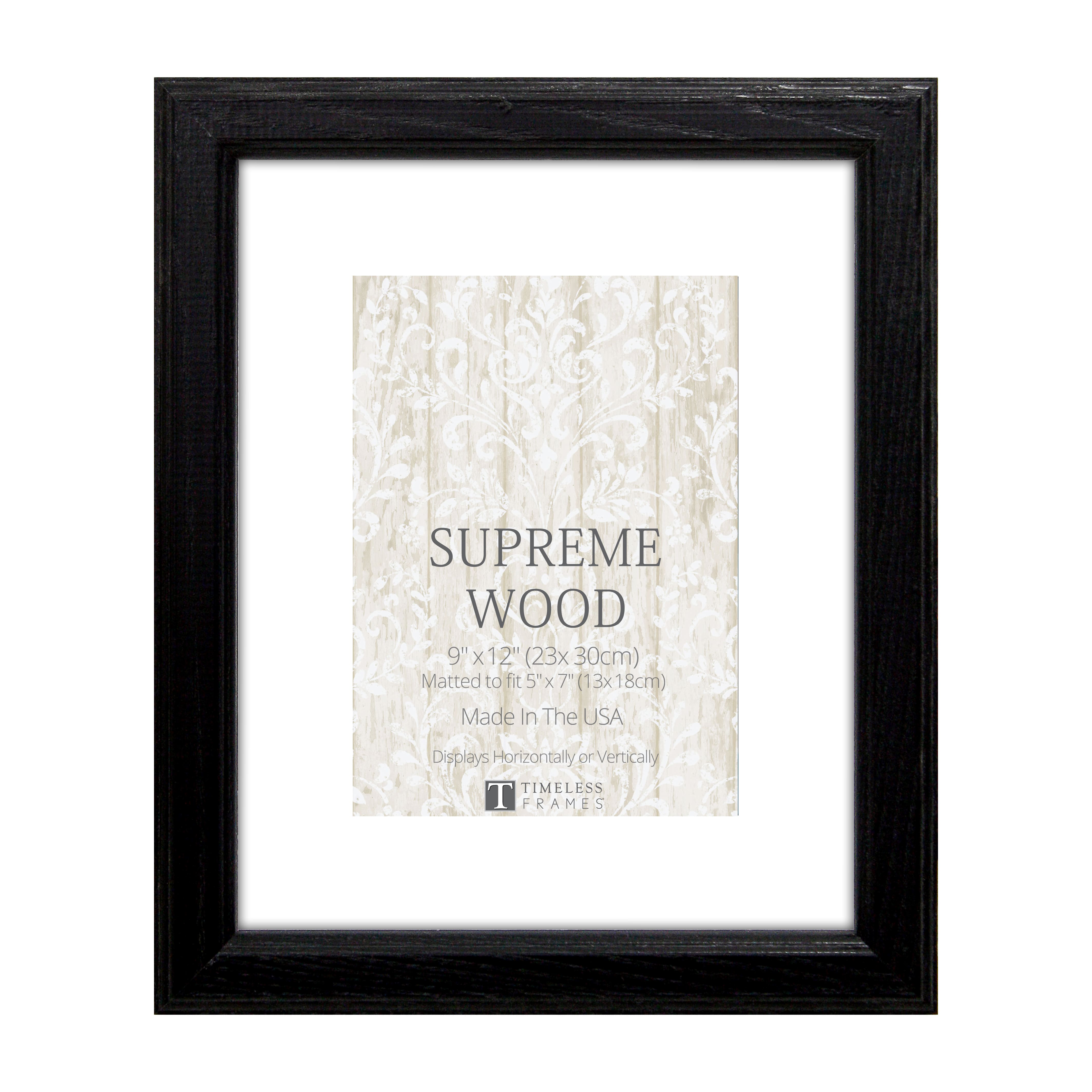 Timeless Frames&#xAE; Supreme Black Wood 5&#x22; x 7&#x22; Frame with Mat