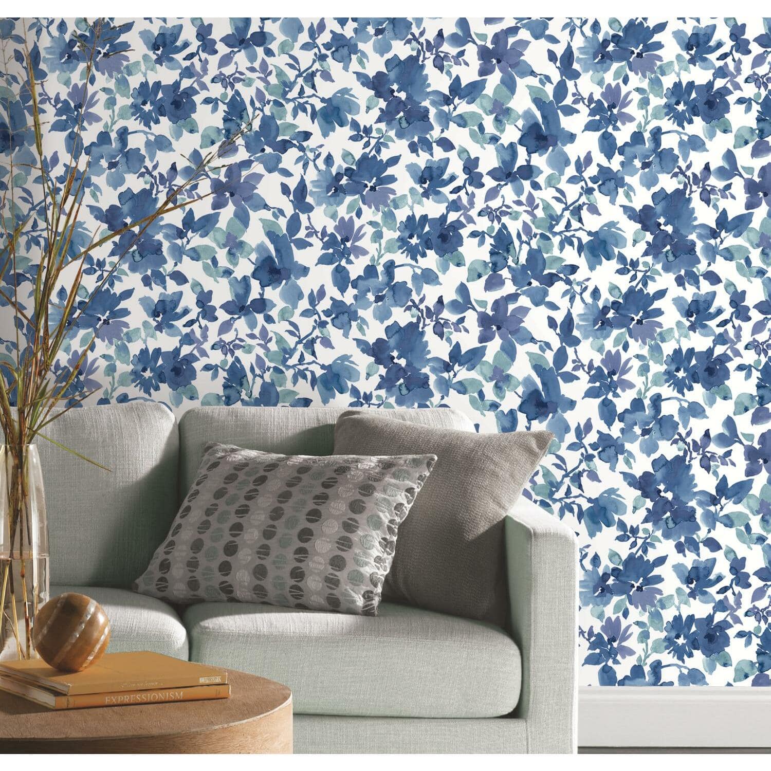 RoomMates Watercolor Floral Peel & Stick Wallpaper
