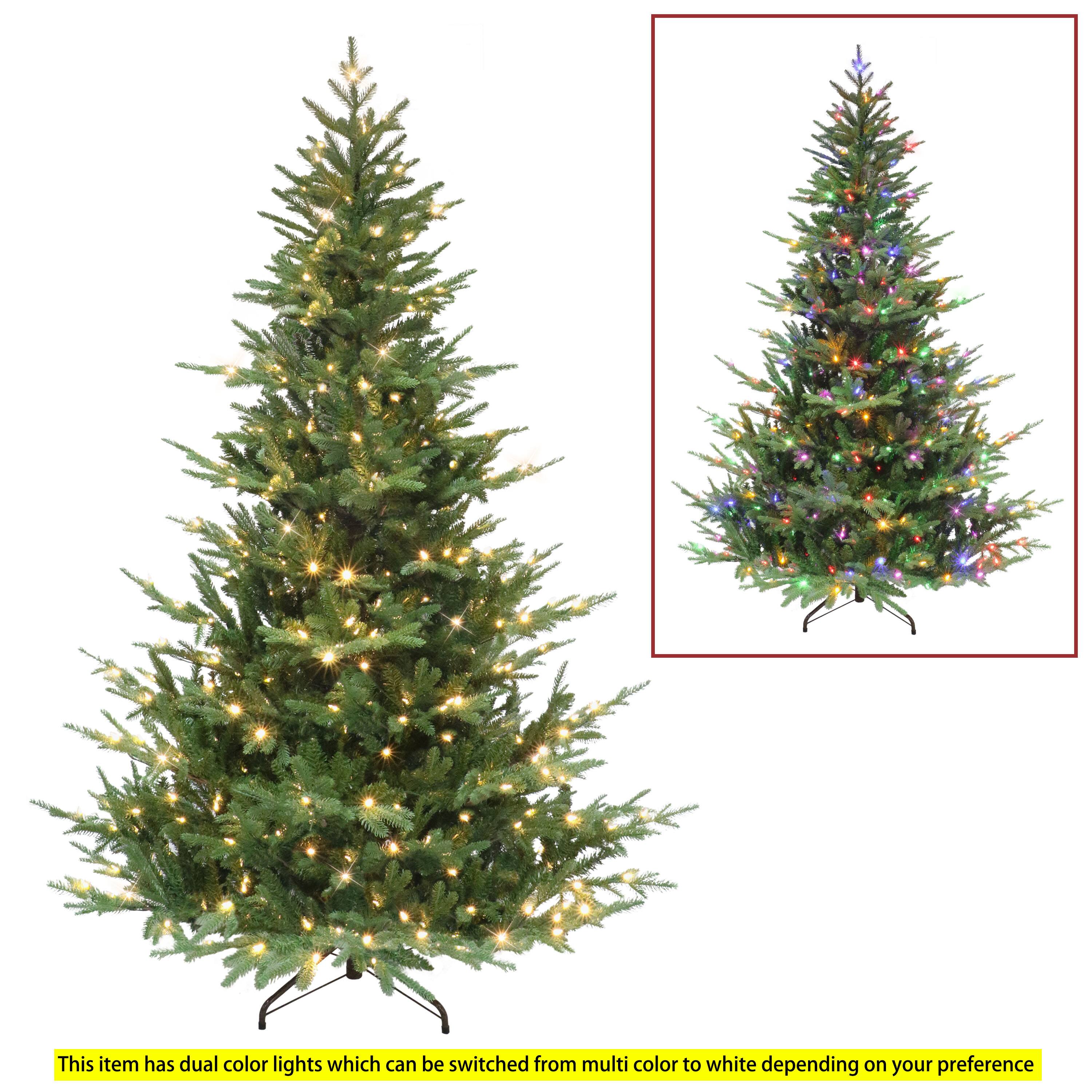 7.5ft. Pre-Lit Sacramento Fir Artificial Christmas Tree, Warm White LED Lights