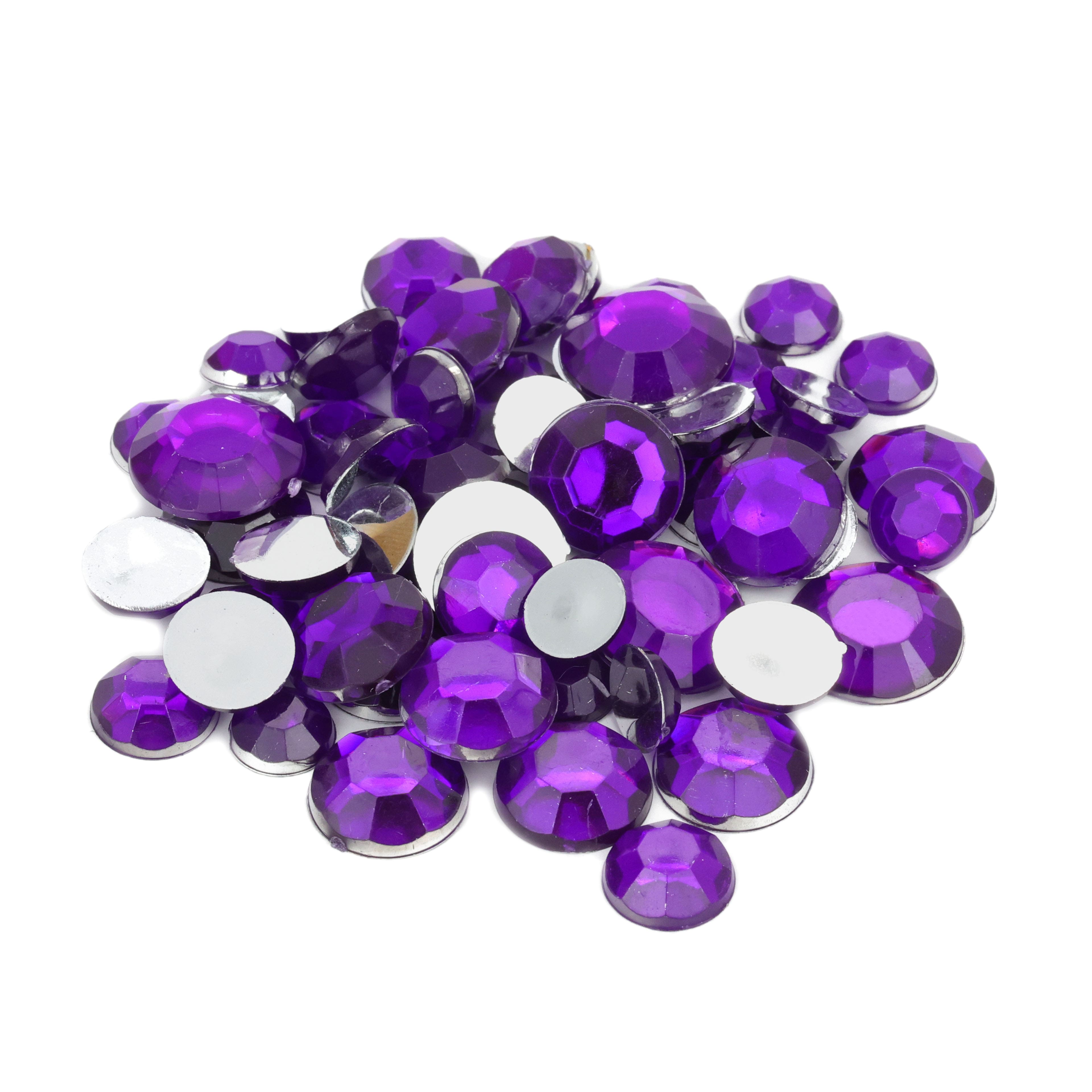 Purple Round Mix Gems by Creatology&#x2122;