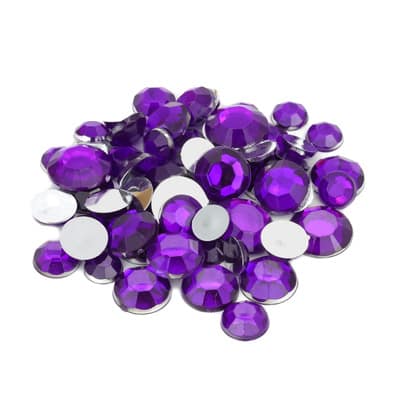 Crystal Non HotFix Stones For Clothes Decoration FlatBack Resin Light Purple  Rhinestones Strass crystal Applique DIY