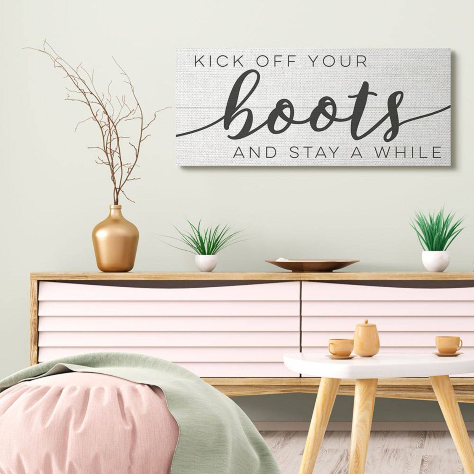 Stupell Industries Kick Off Your Boots Wall Sign