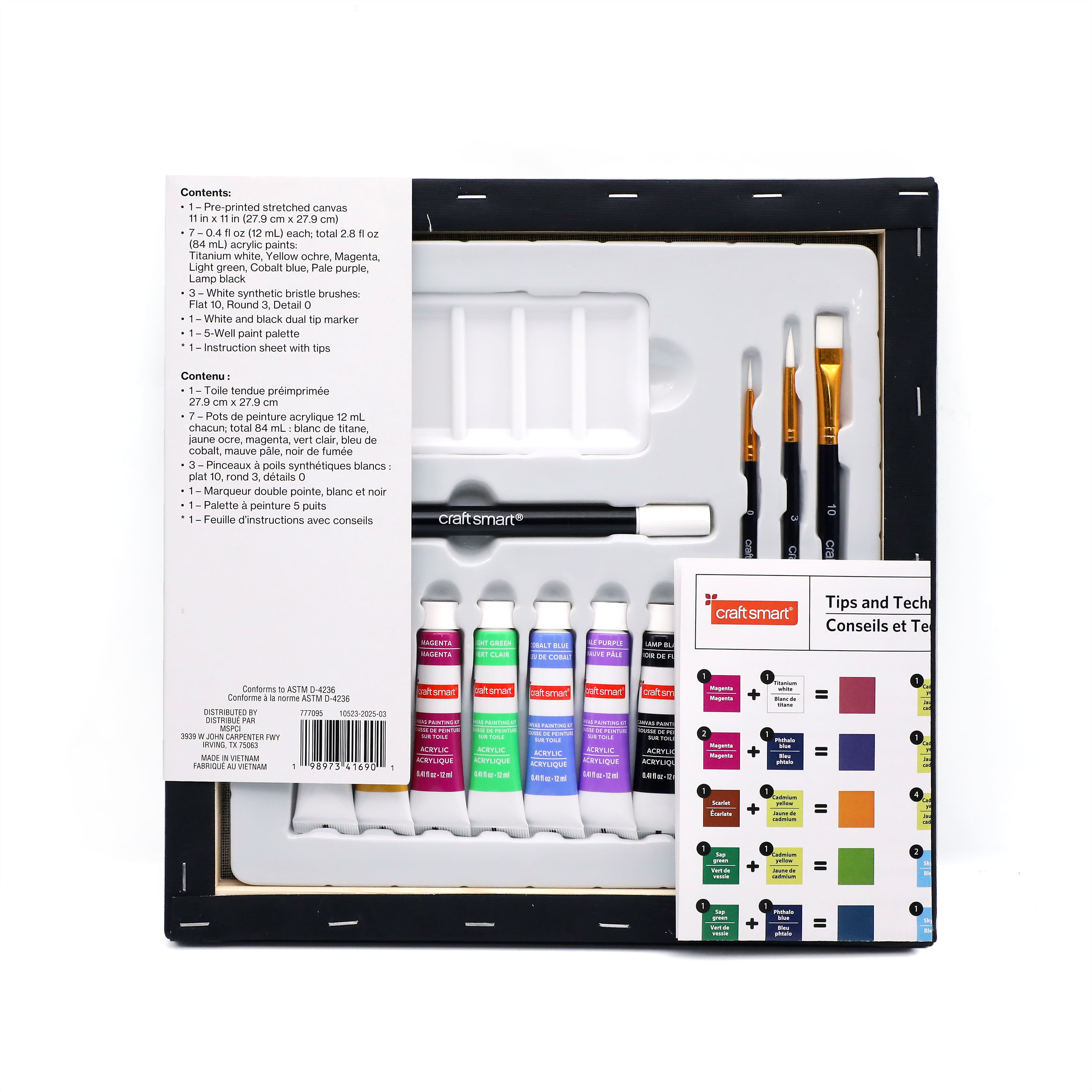 11" x 11" Skeleton Couple Canvas Painting Kit by Craft Smart®