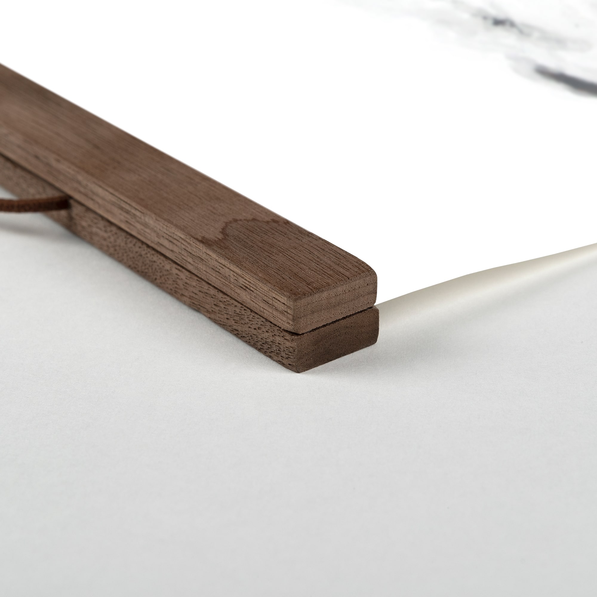 Soft Neutral Cotton Teak Hanging Canvas Wall Art