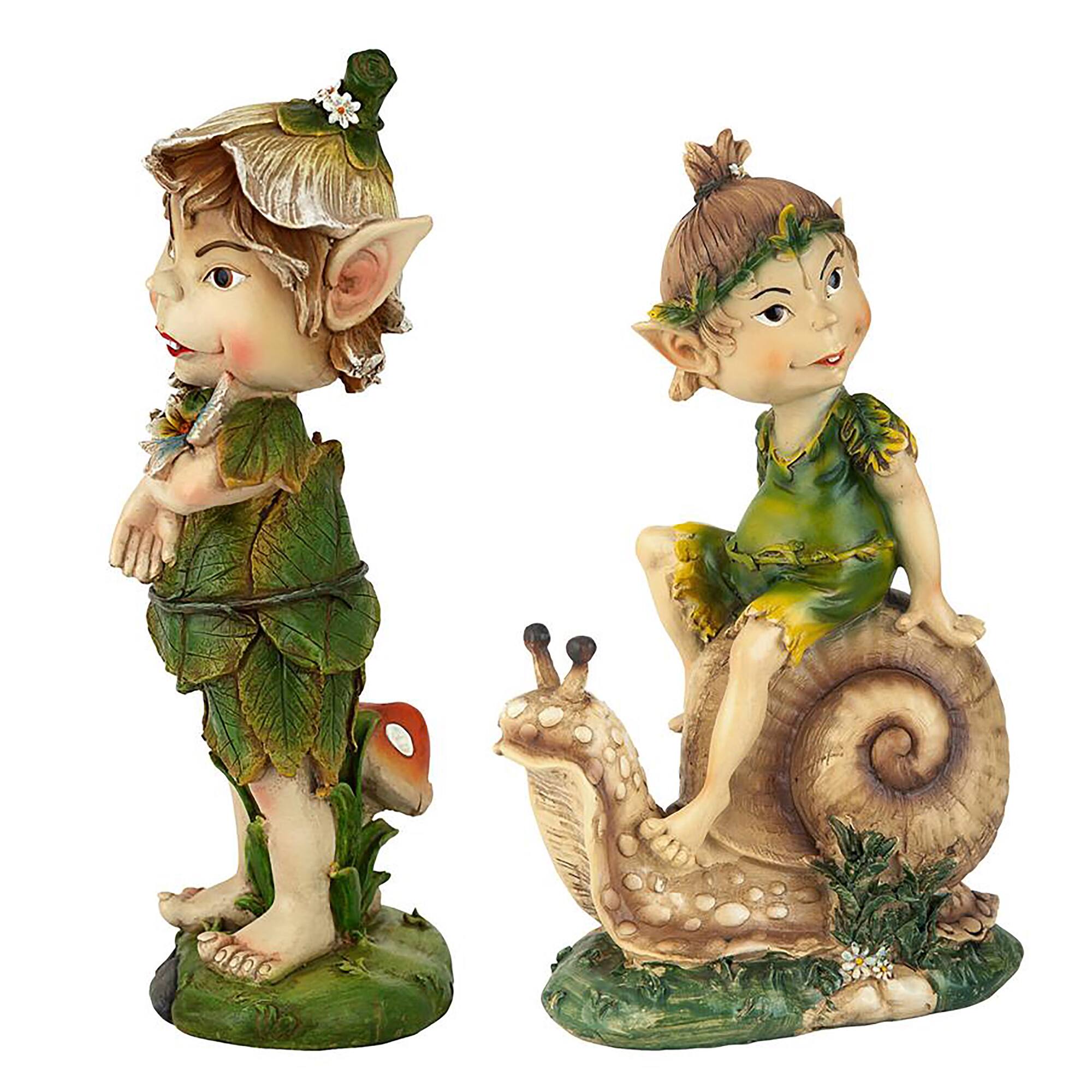 Design Toscano Pixie Pete Elfin Gnome Garden Statue Set