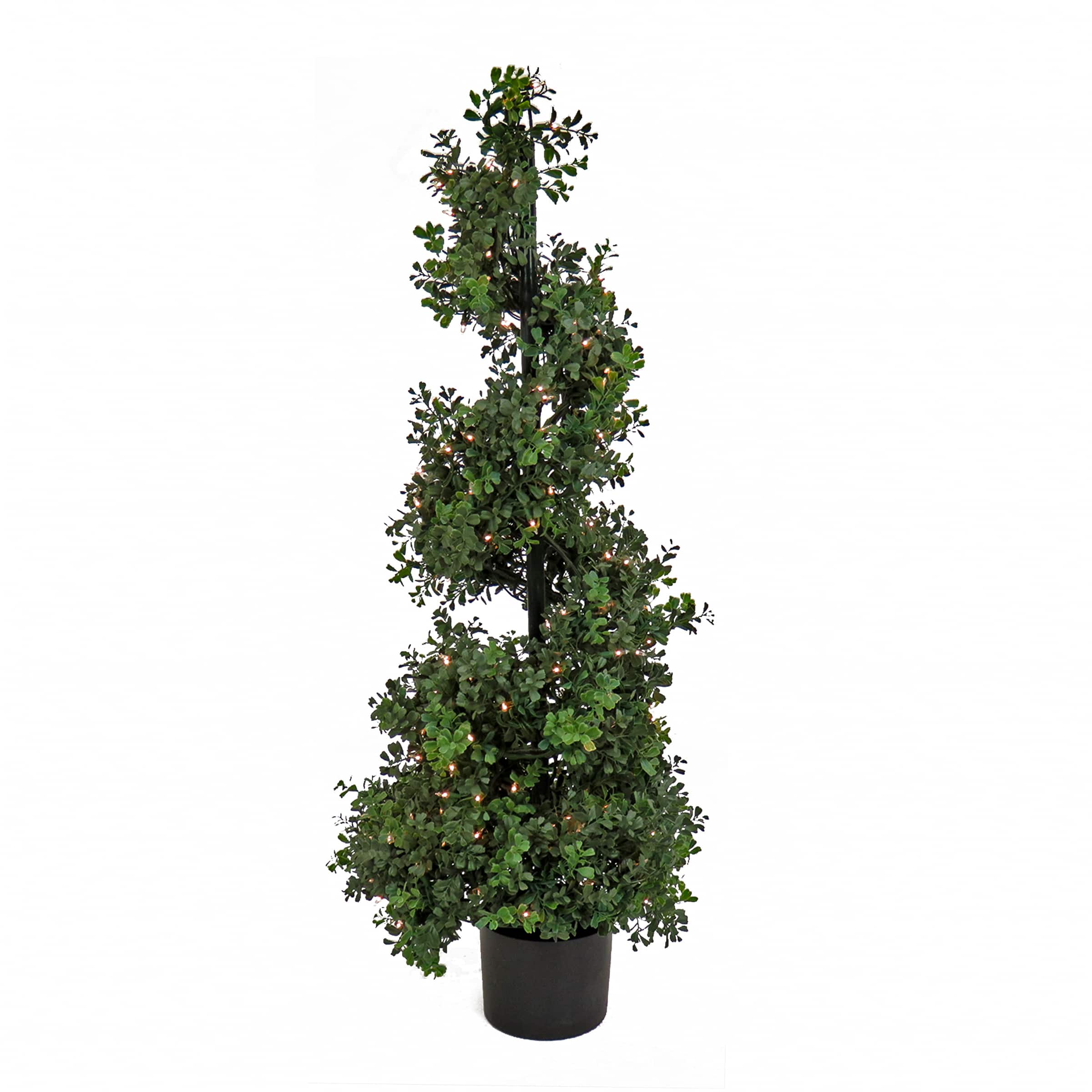 4ft. Pre-Lit Boxwood Spiral Topiary In Nursery Pot