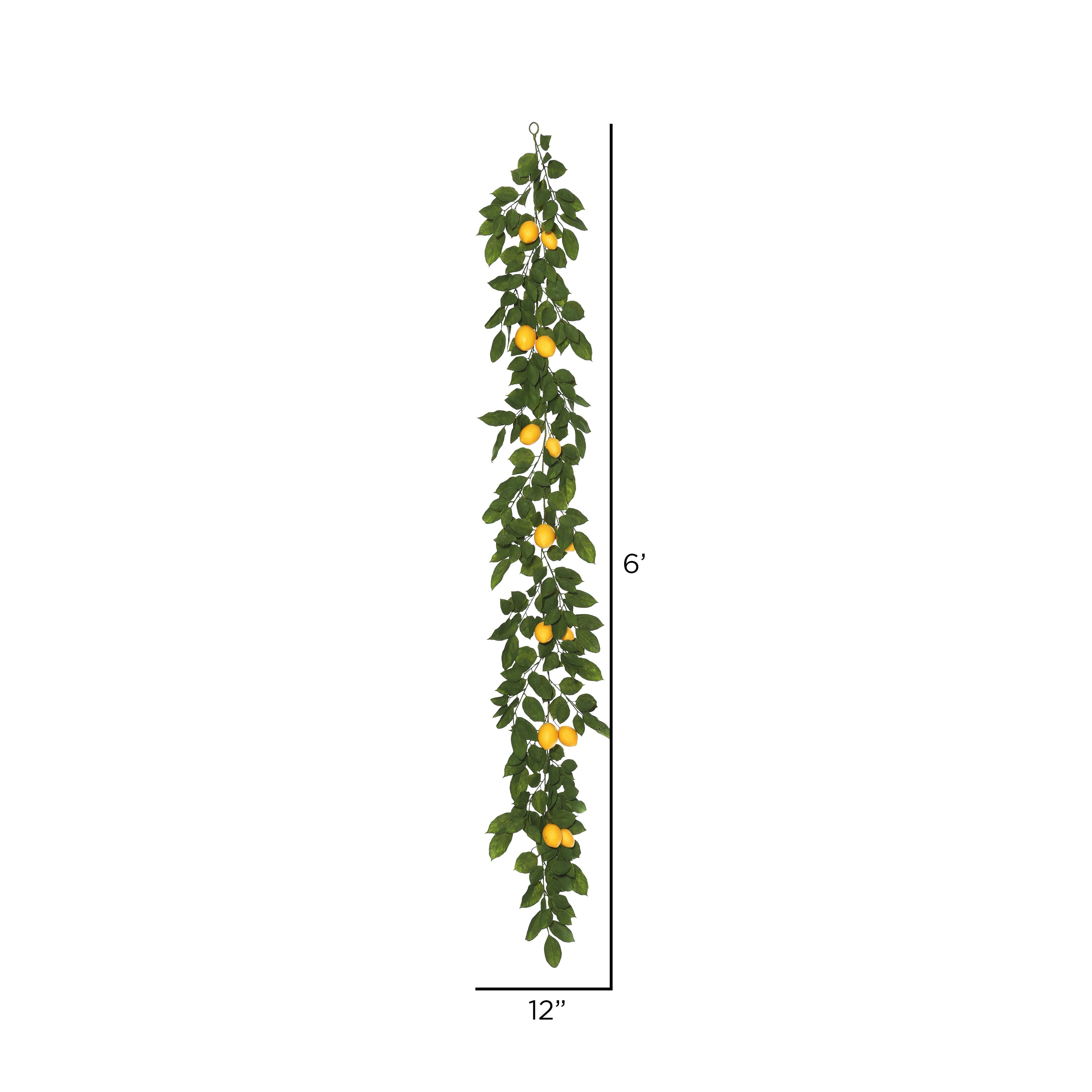 6ft. Green &#x26; Yellow Salal Leaf Lemon Garland