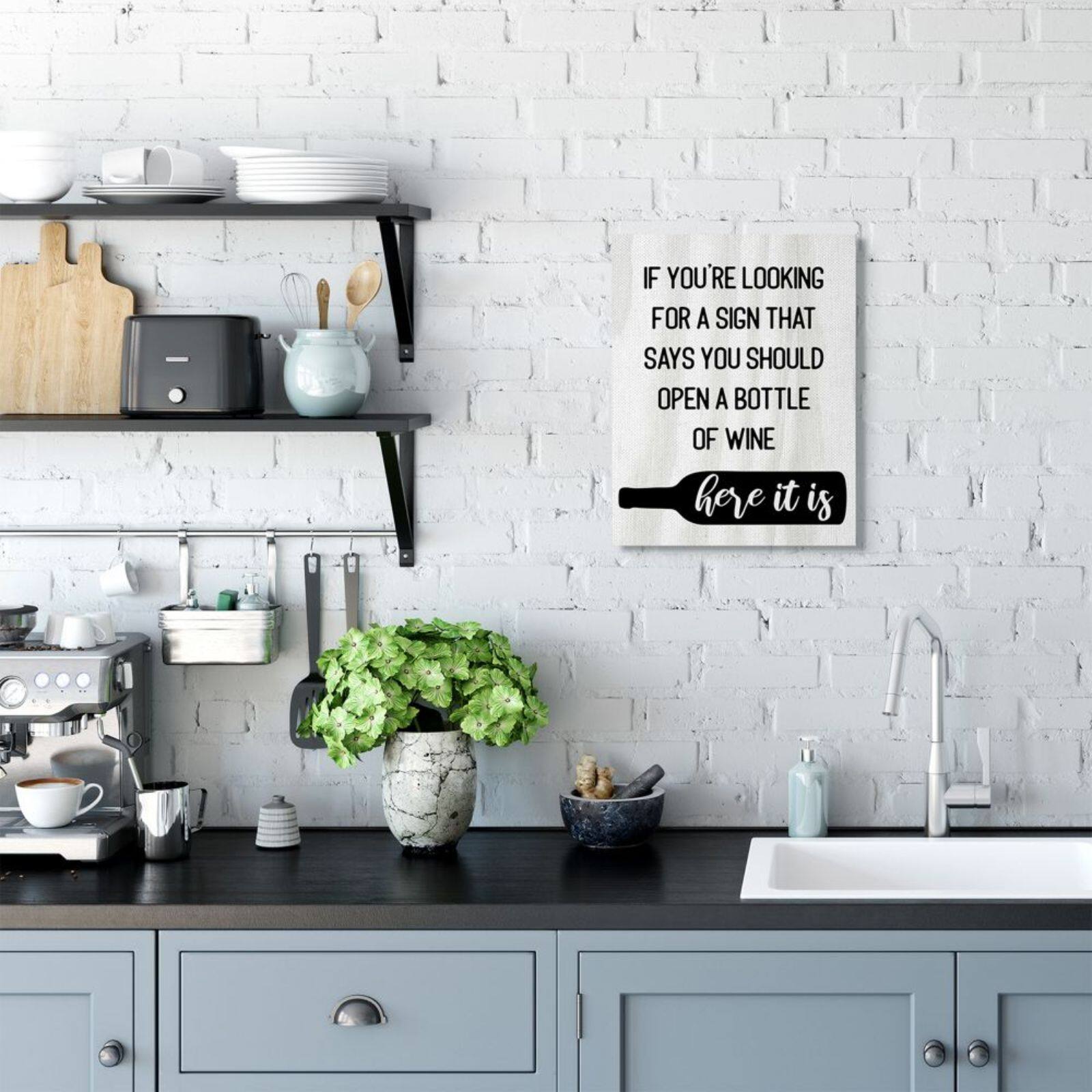 Stupell Industries Open A Bottle of Wine Wall Art