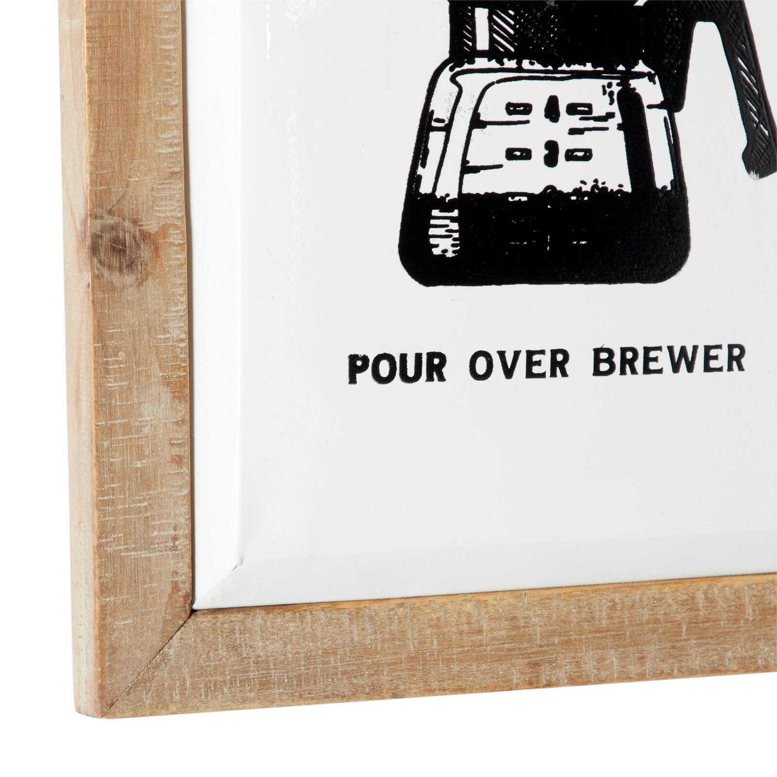 White Vintage Coffee Sign Wood Wall Décor