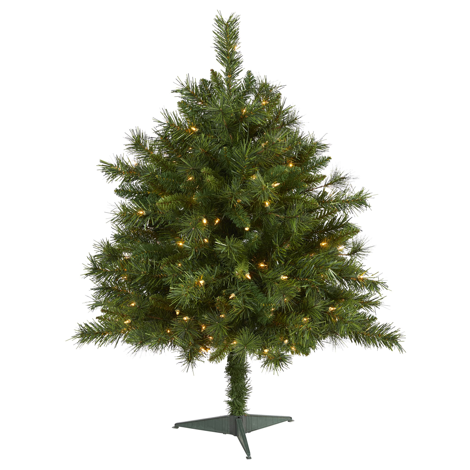 3ft. Pre-Lit Wyoming Mixed Pine Artificial Christmas Tree, Clear LED ...