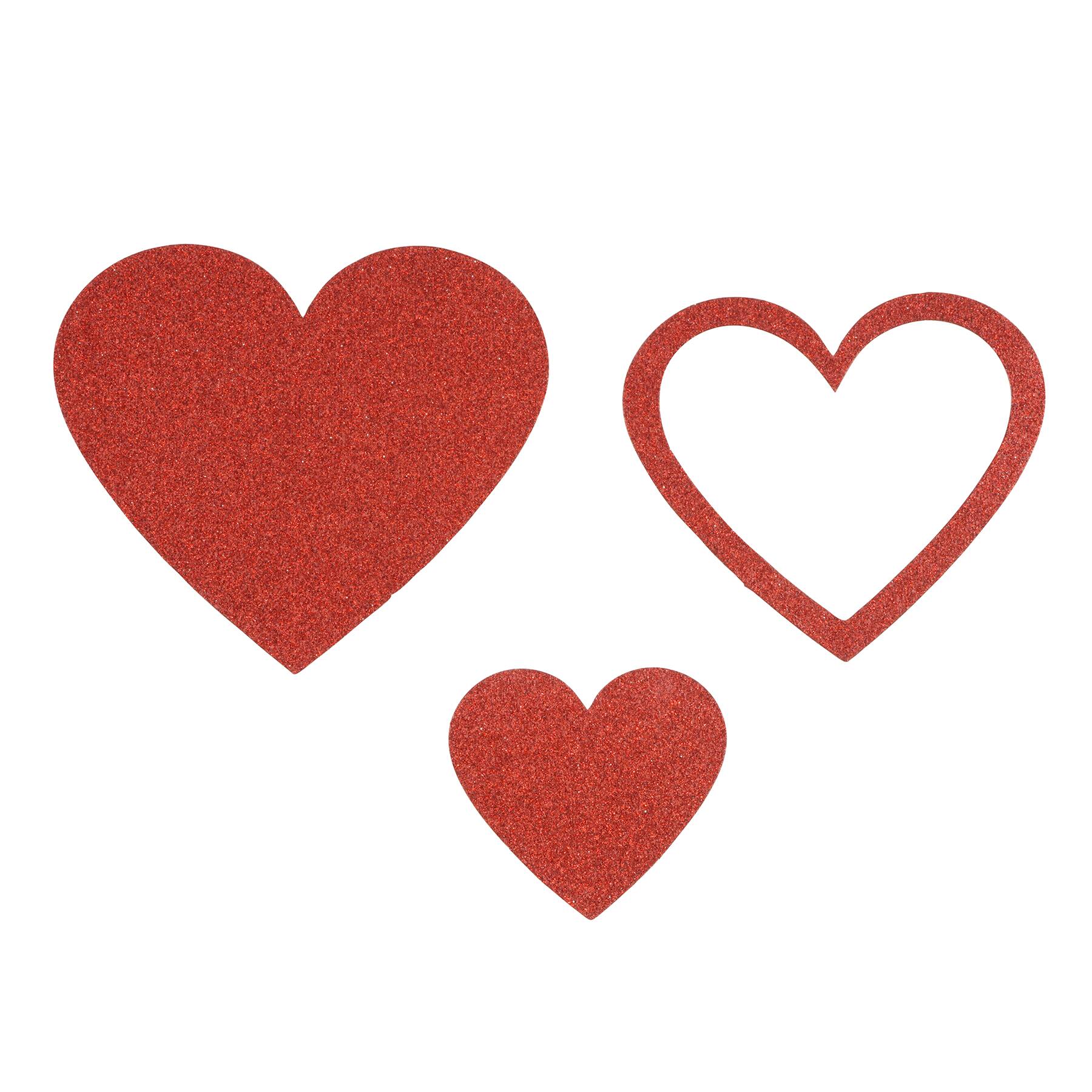 valentine s day red glitter heart die cut shapes by recollections michaels