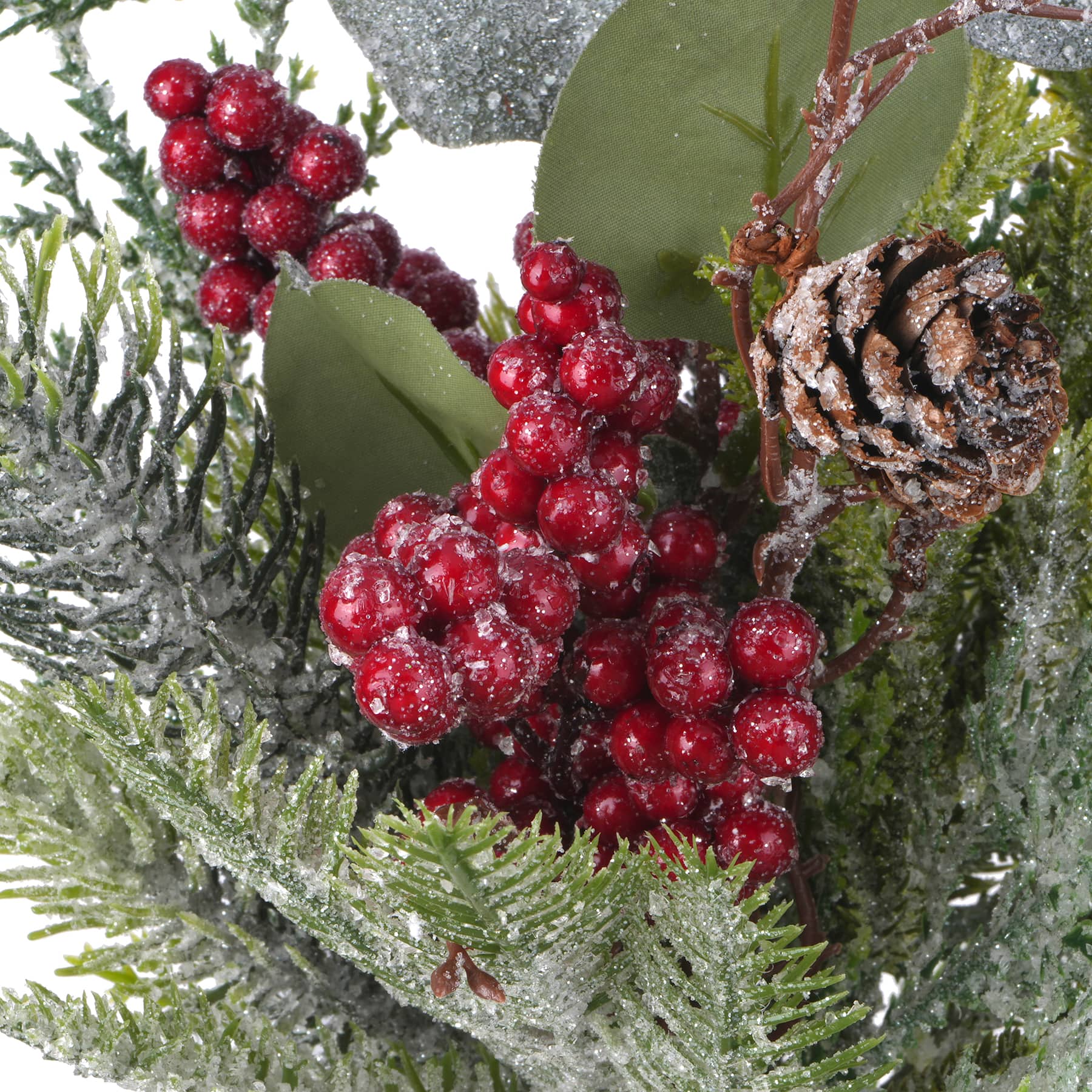 13" Pine Needle, Red Berry & Pinecone Bouquet by Ashland®