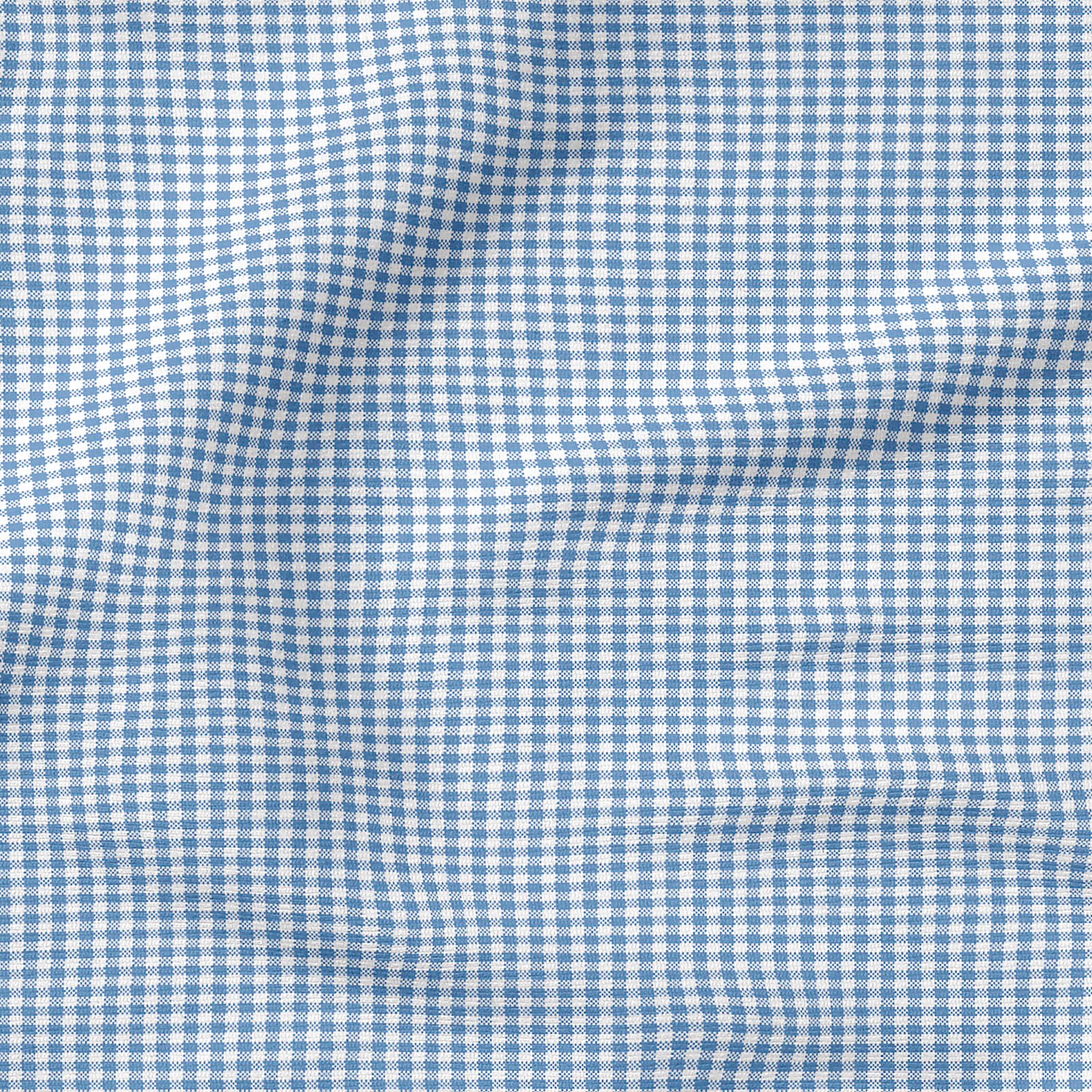 Fabric Editions Blue Gingham Cotton Fabric