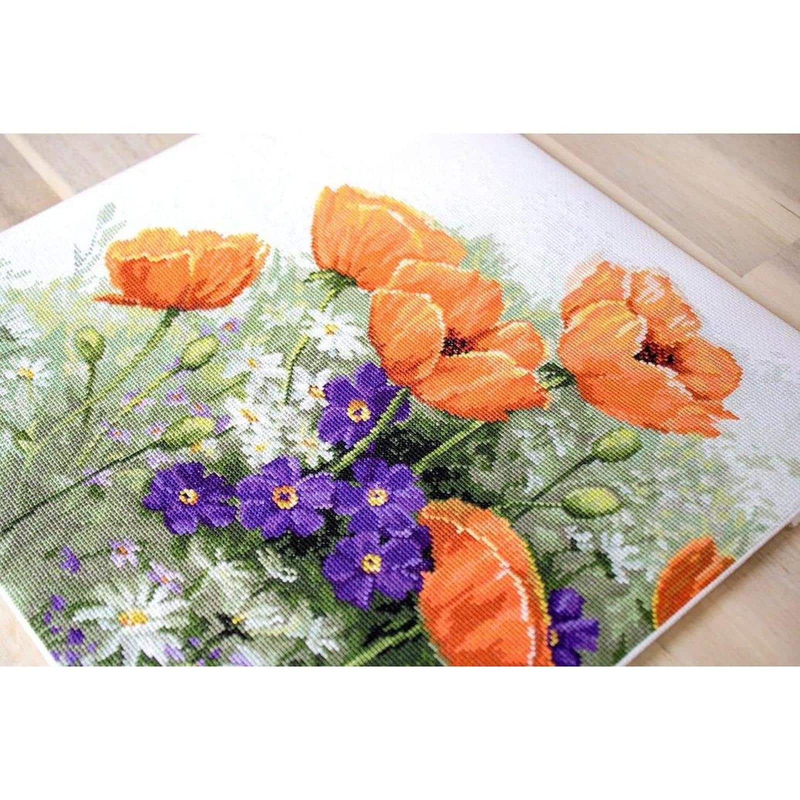 Luca-s Poppies Counted Cross Stitch Kit