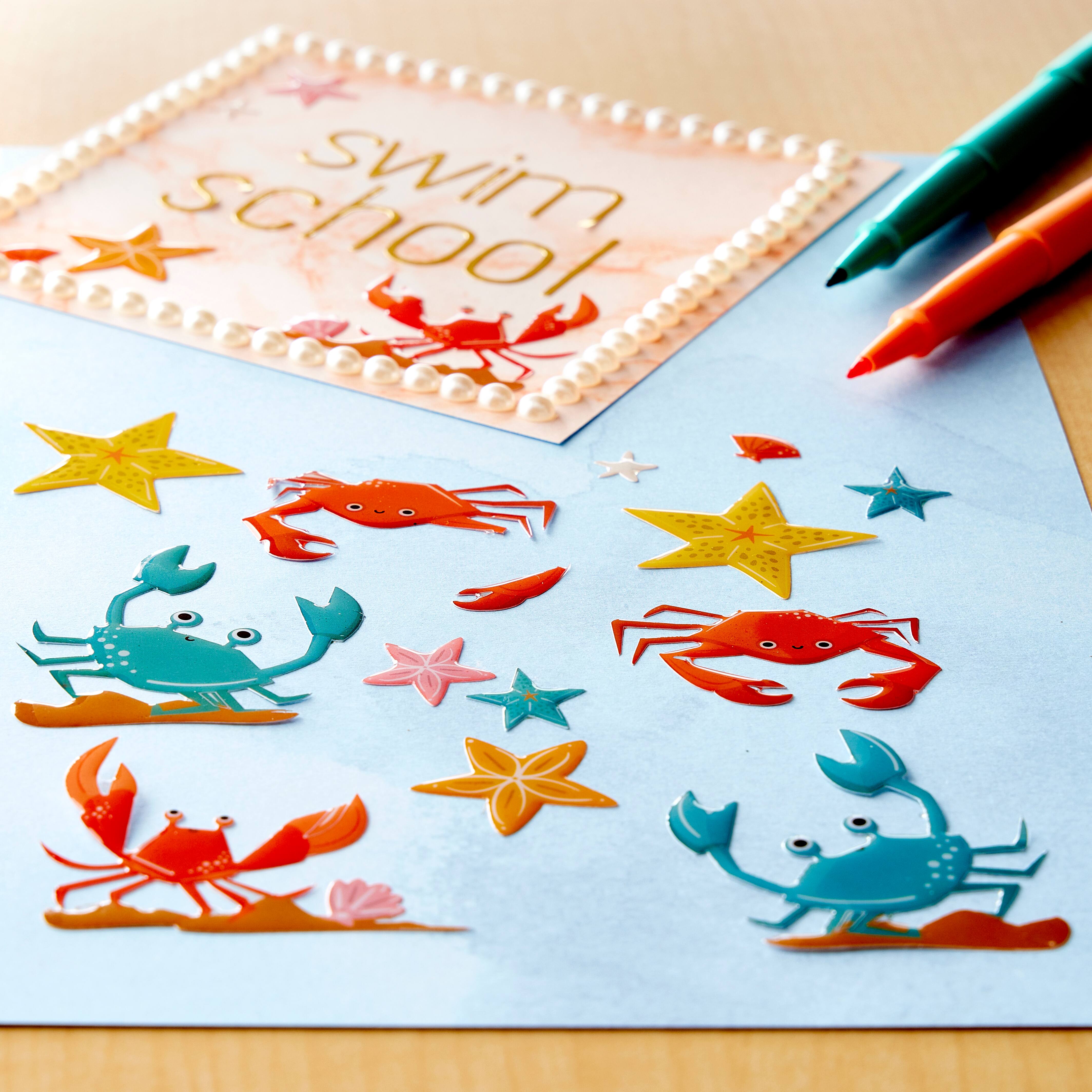 12 Pack: Crabs &#x26; Starfish Stickers by Recollections&#x2122;