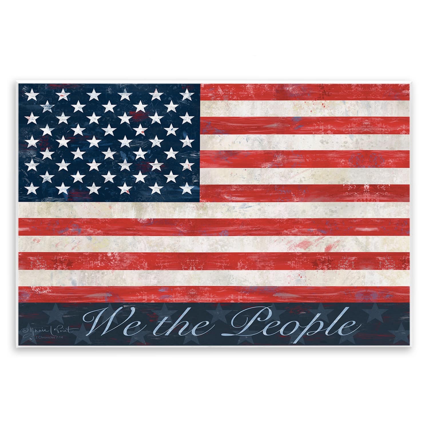 Stupell Industries We The People Flag Wall Plaque Art