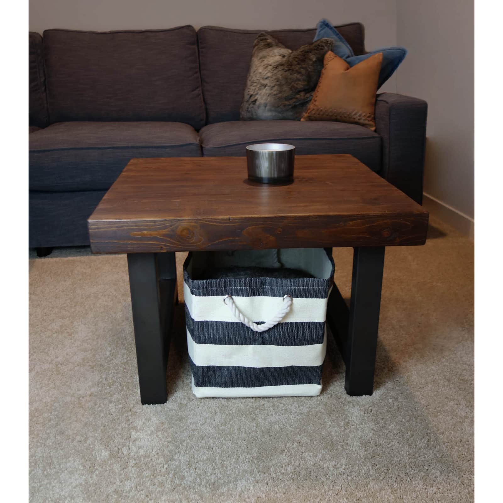 DII® 16" Striped Woven Paper Storage Cube