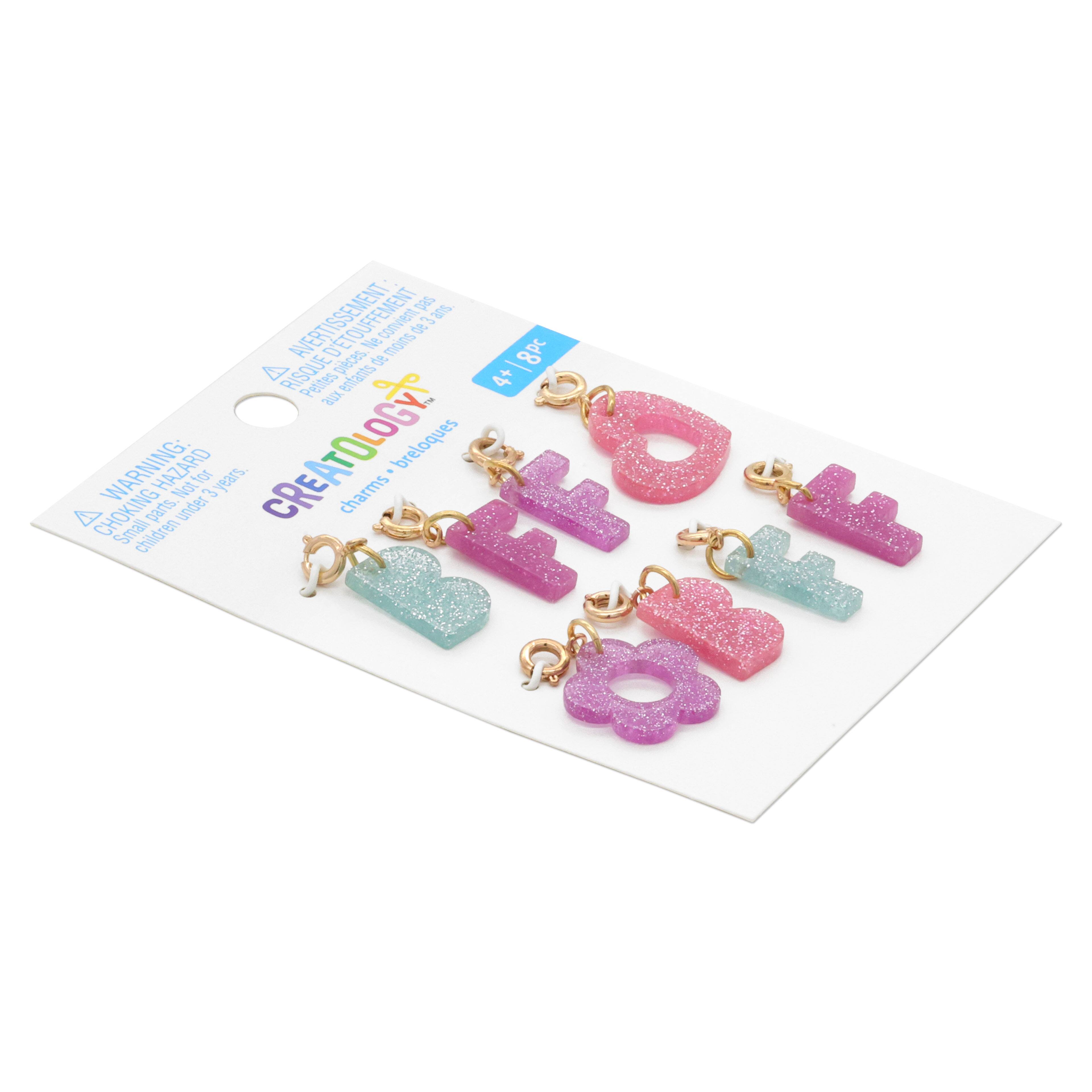 12 Pack: Glittery BFF Charm Set by Creatology&#x2122;