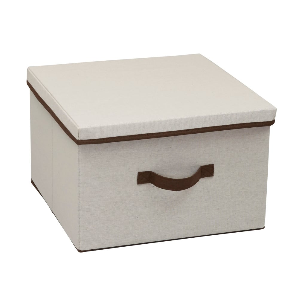 Household Essentials Canvas Storage Box with Lid