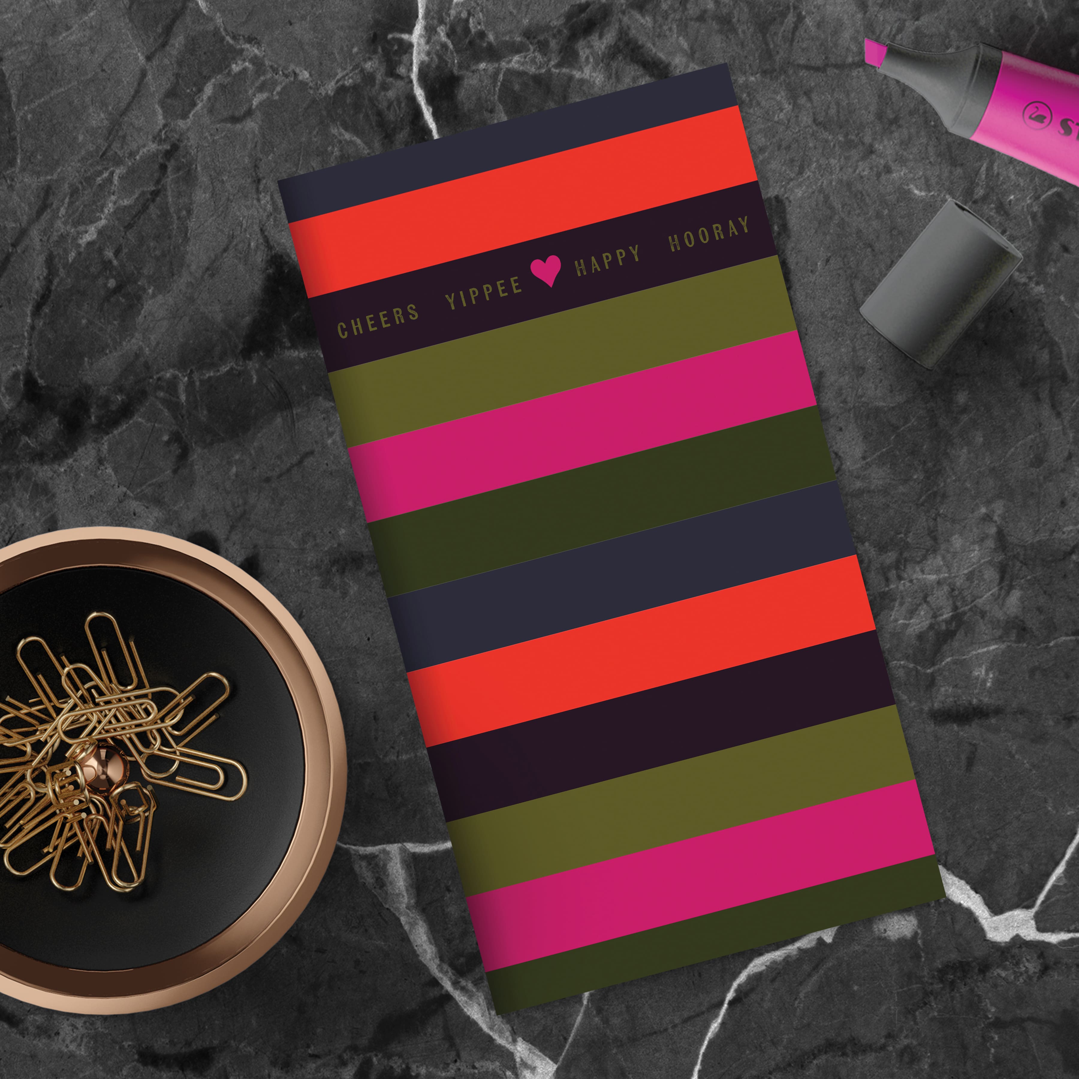 TF Publishing Stripes Perpetual Birthday & Celebration Pocket Book