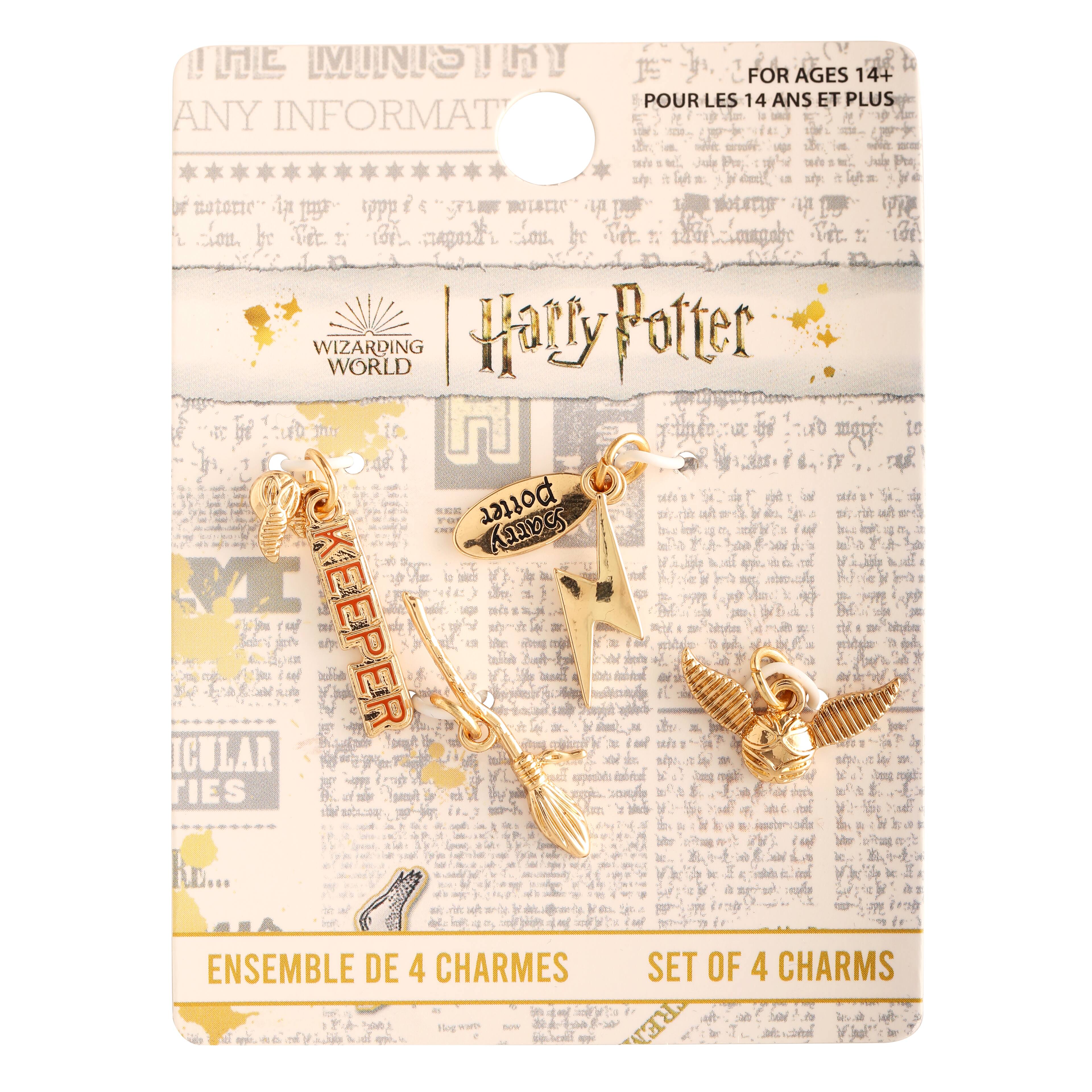 Harry Potter Gold Quidditch Charm Set